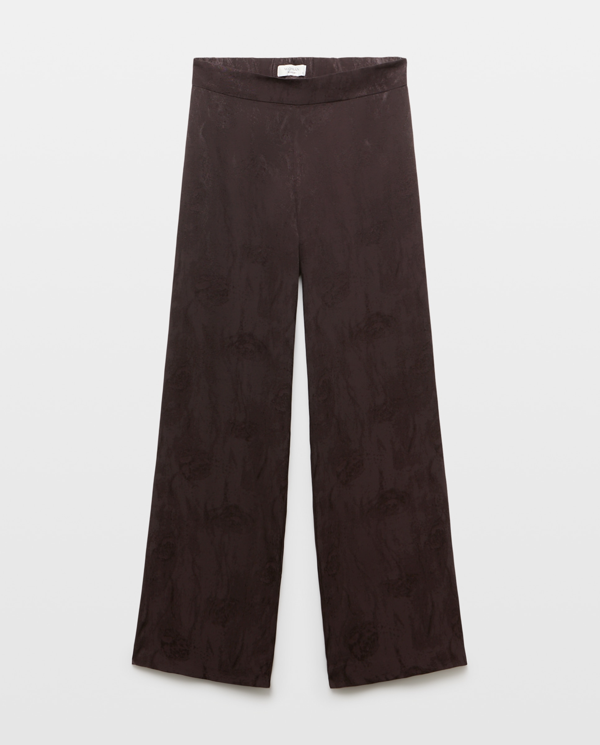 Pantalón de mujer jacquard - Woman El Corte Inglés - Burdeos Burdeos-4