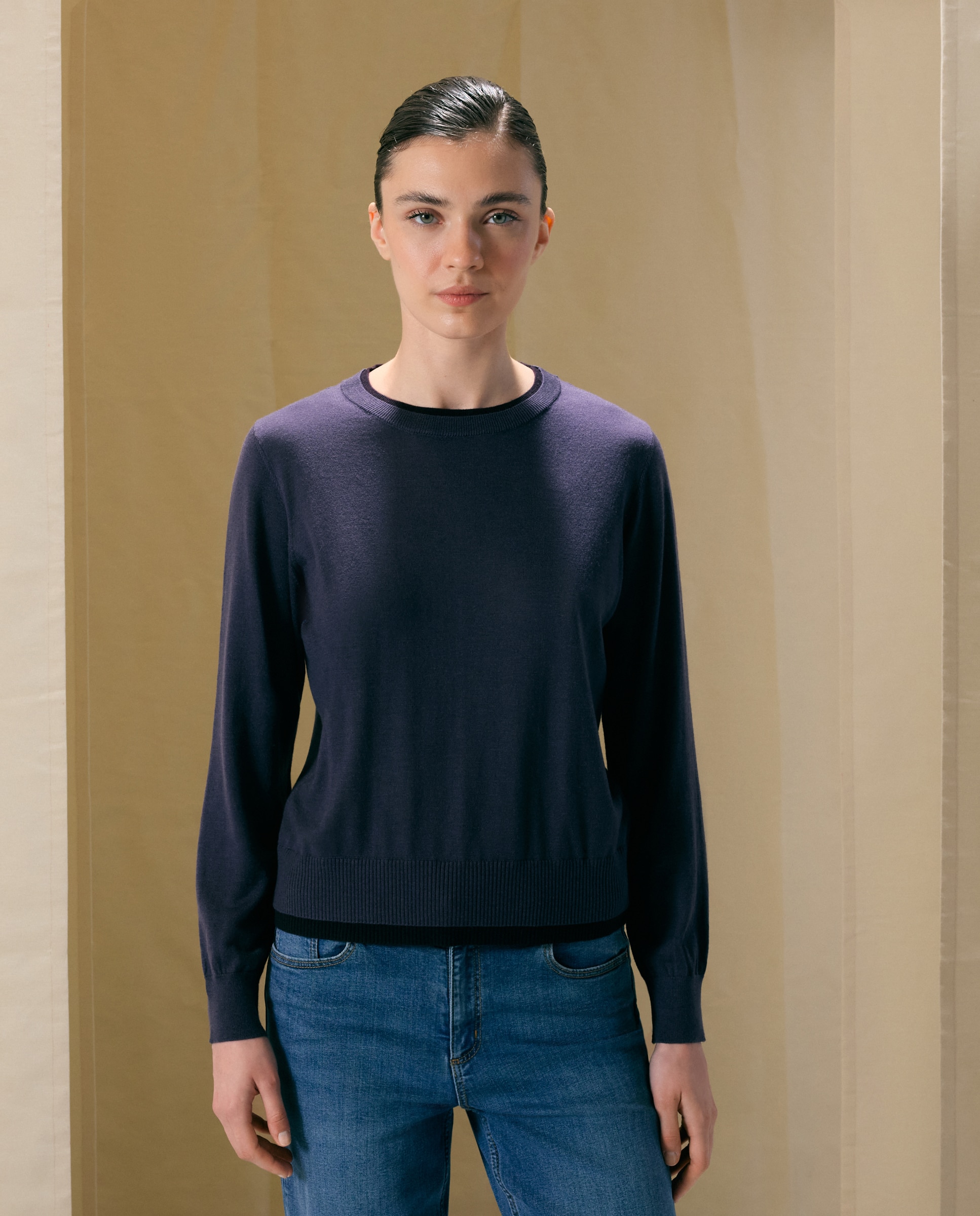 Suéter de mujer bicolor - Woman El Corte Inglés - Morado Morado-4