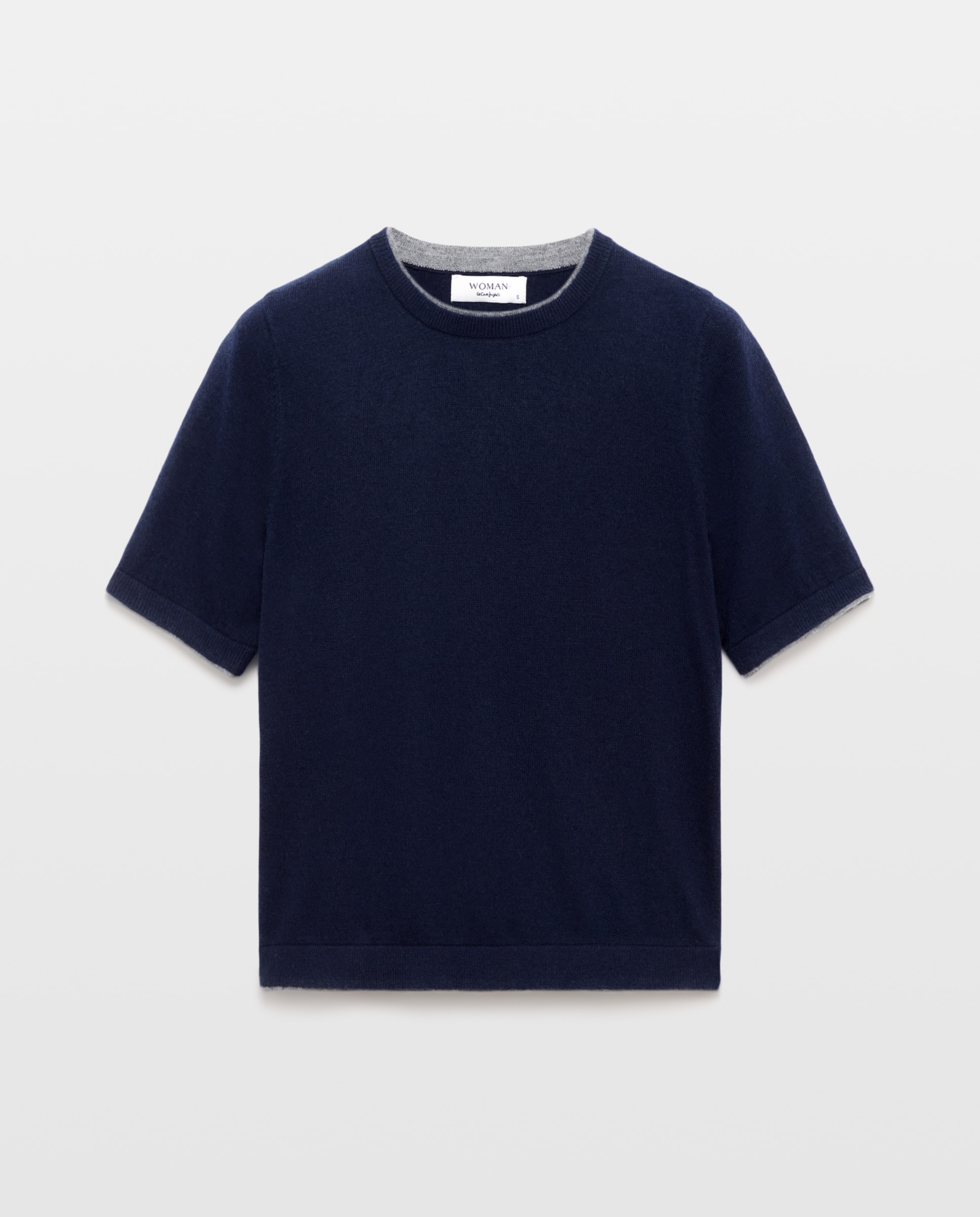 Jersey de mujer de cuello caja bicolor - Woman El Corte Inglés - Azul marino Azul marino-4