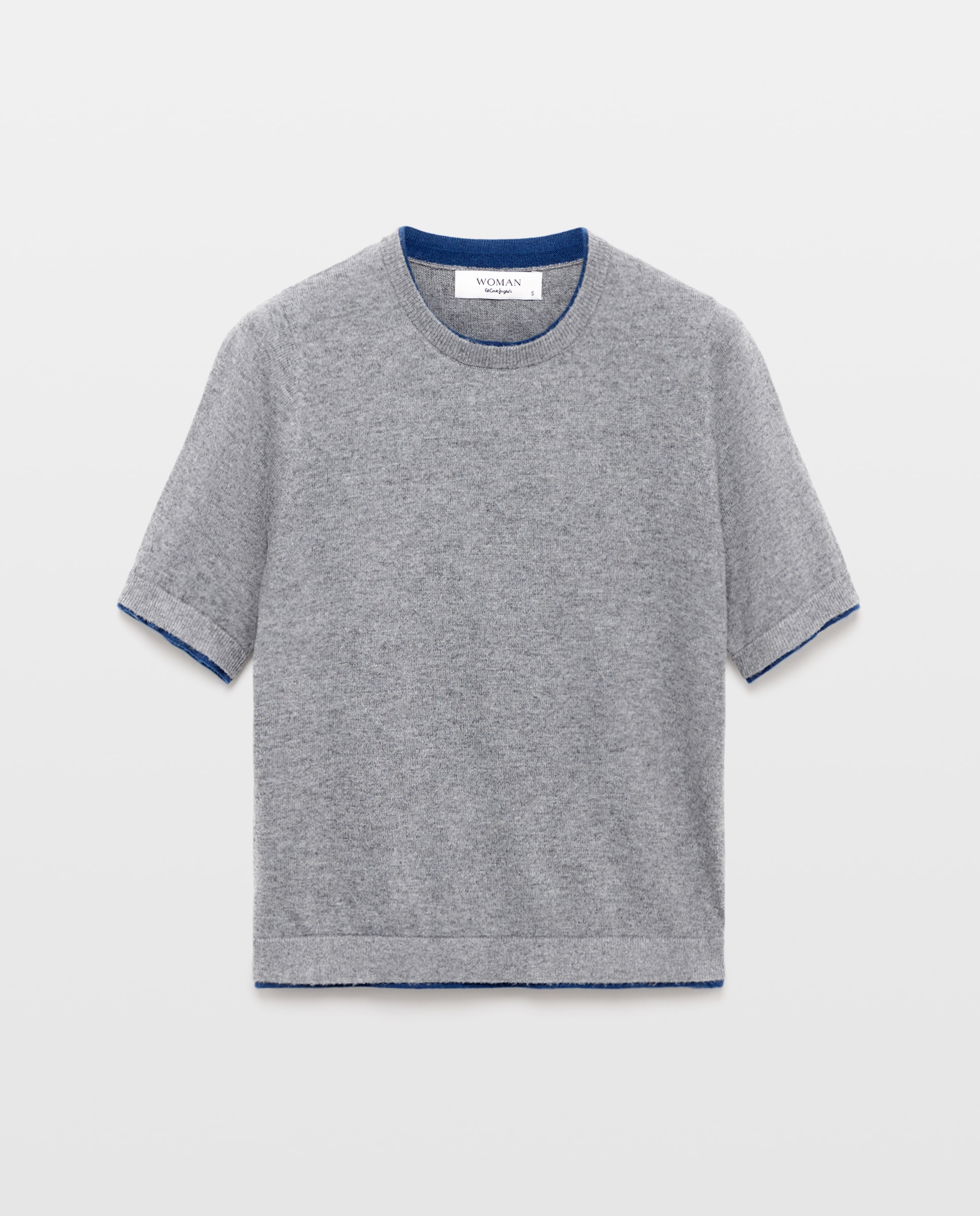 Imagen 0 de Jersey de mujer de cuello caja bicolor 820 Gris medio