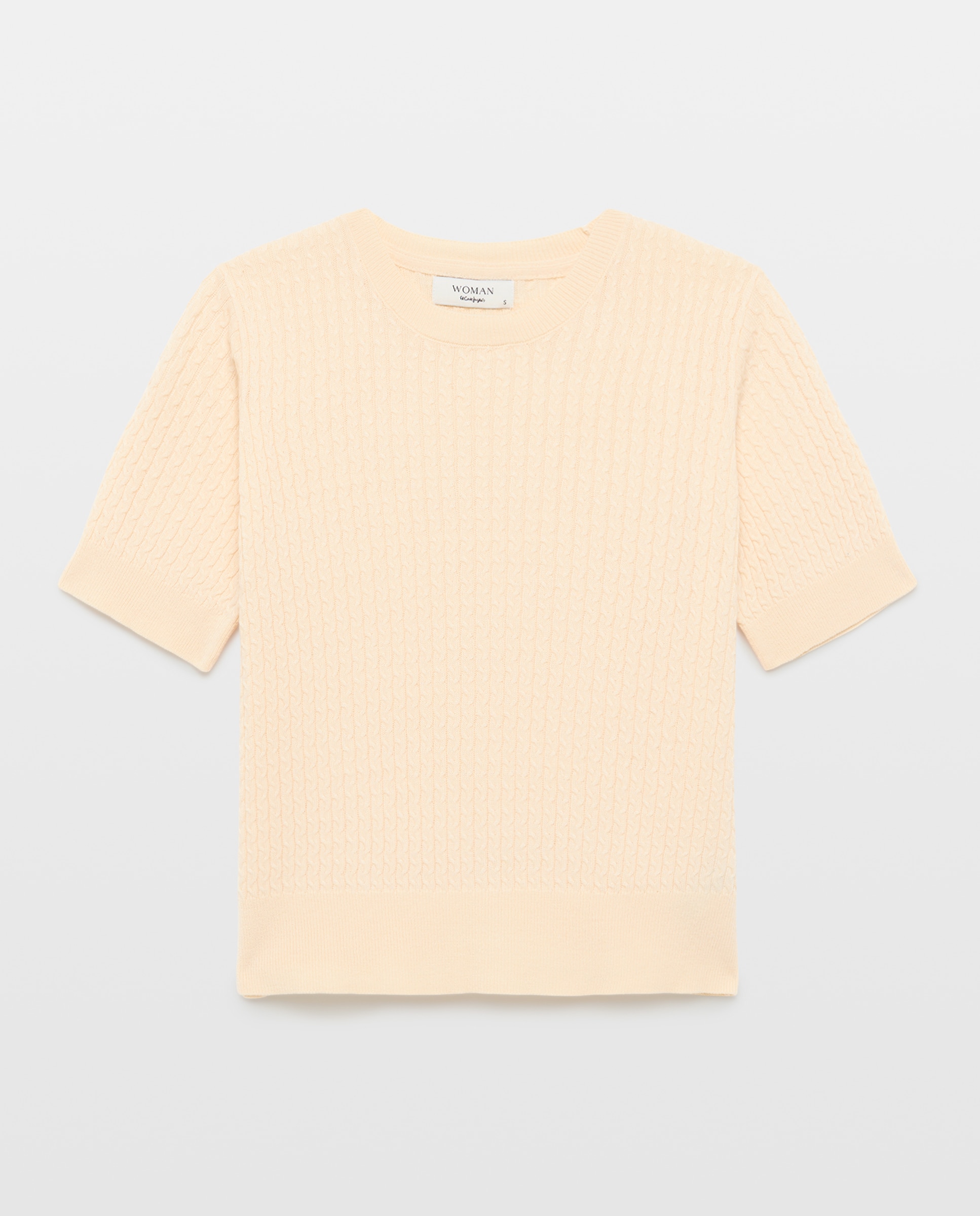 Jersey de mujer con manga corta y cuello caja - Woman El Corte Inglés - 120 Crudo 120 Crudo-4
