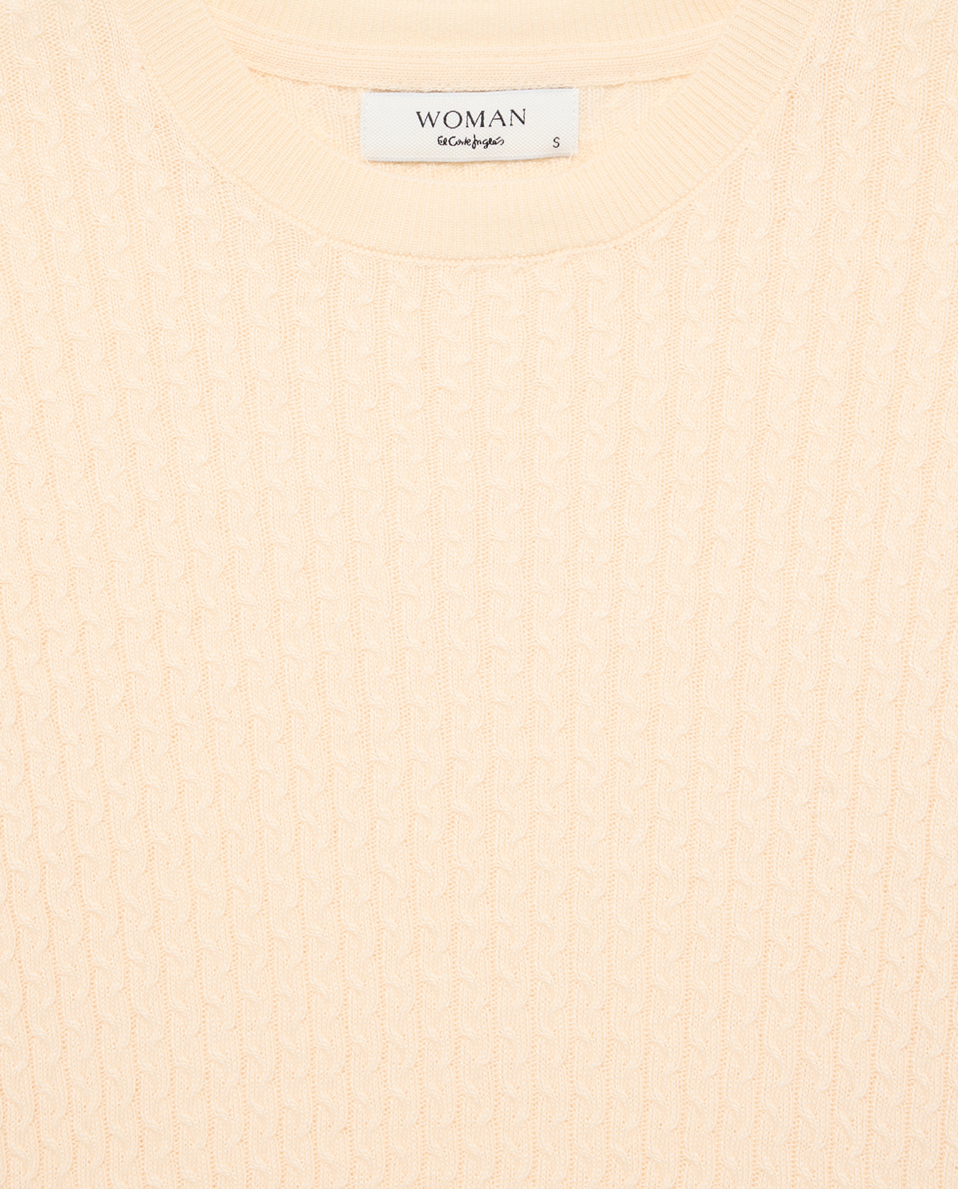 Jersey de mujer con manga corta y cuello caja - Woman El Corte Inglés - 120 Crudo 120 Crudo-5