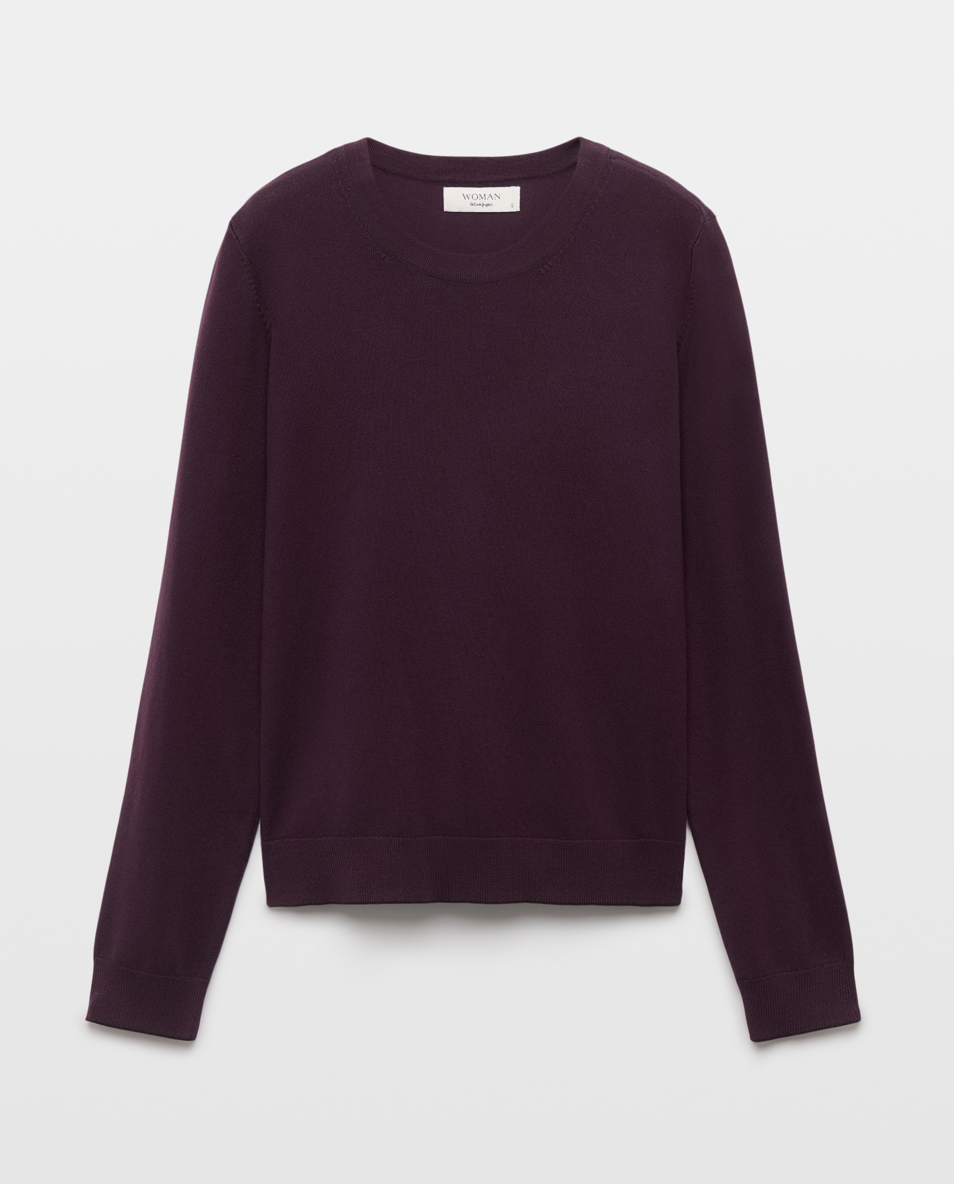 Suéter cuello caja con vivo y botón lacado de mujer - Woman El Corte Inglés - Morado Morado-4