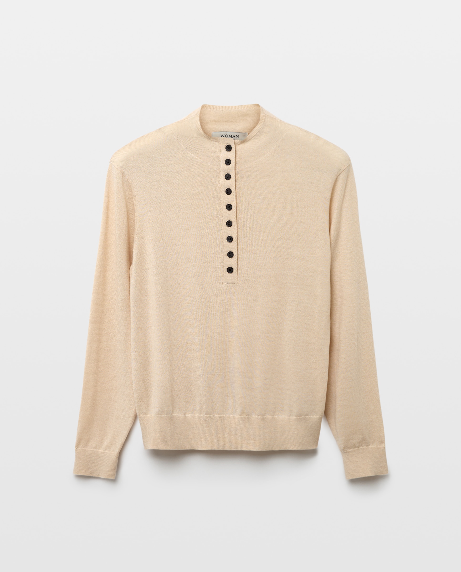 Chaqueta de punto de mujer con cuello chimenea - Woman El Corte Inglés - 120 Crudo 120 Crudo-4