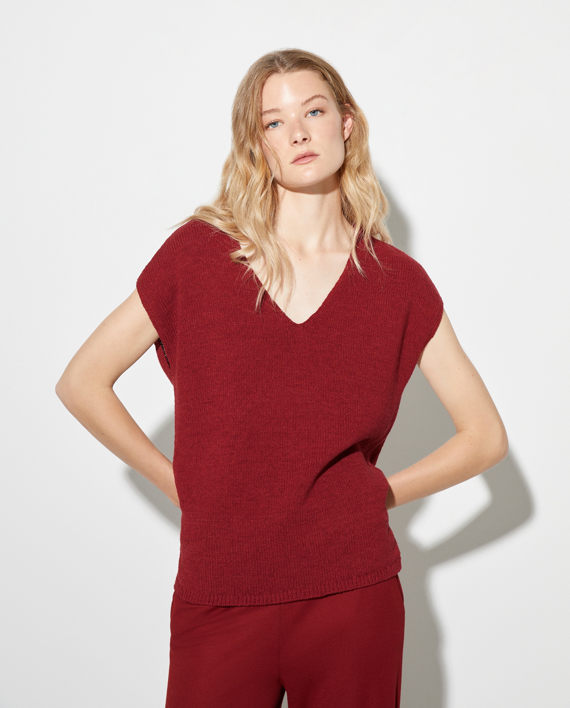 Imagem 0 de Camisola de Malha Lisa sem Mangas