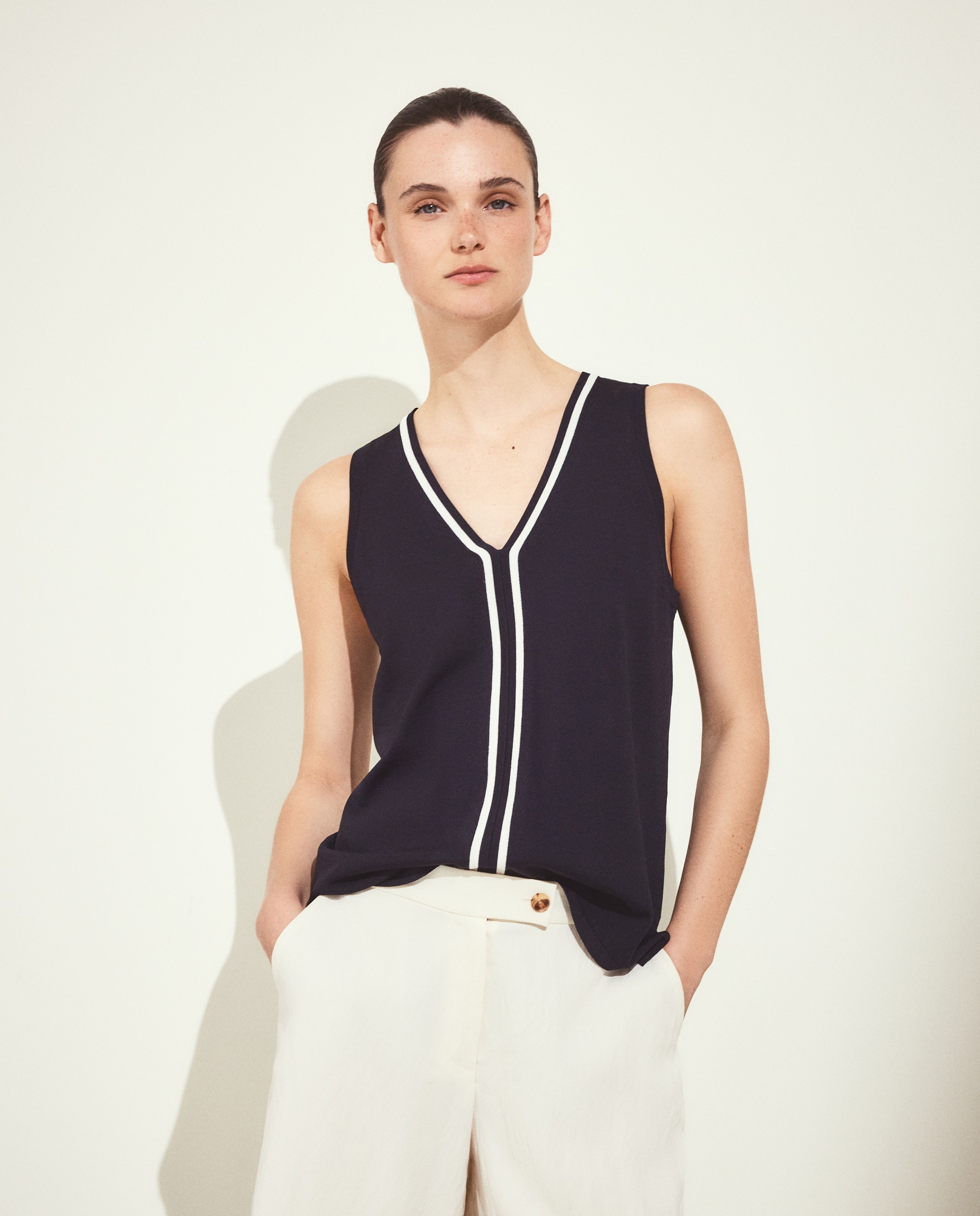 Jersey de mujer con manga francesa - Woman El Corte Inglés - Marrón Marrón-1