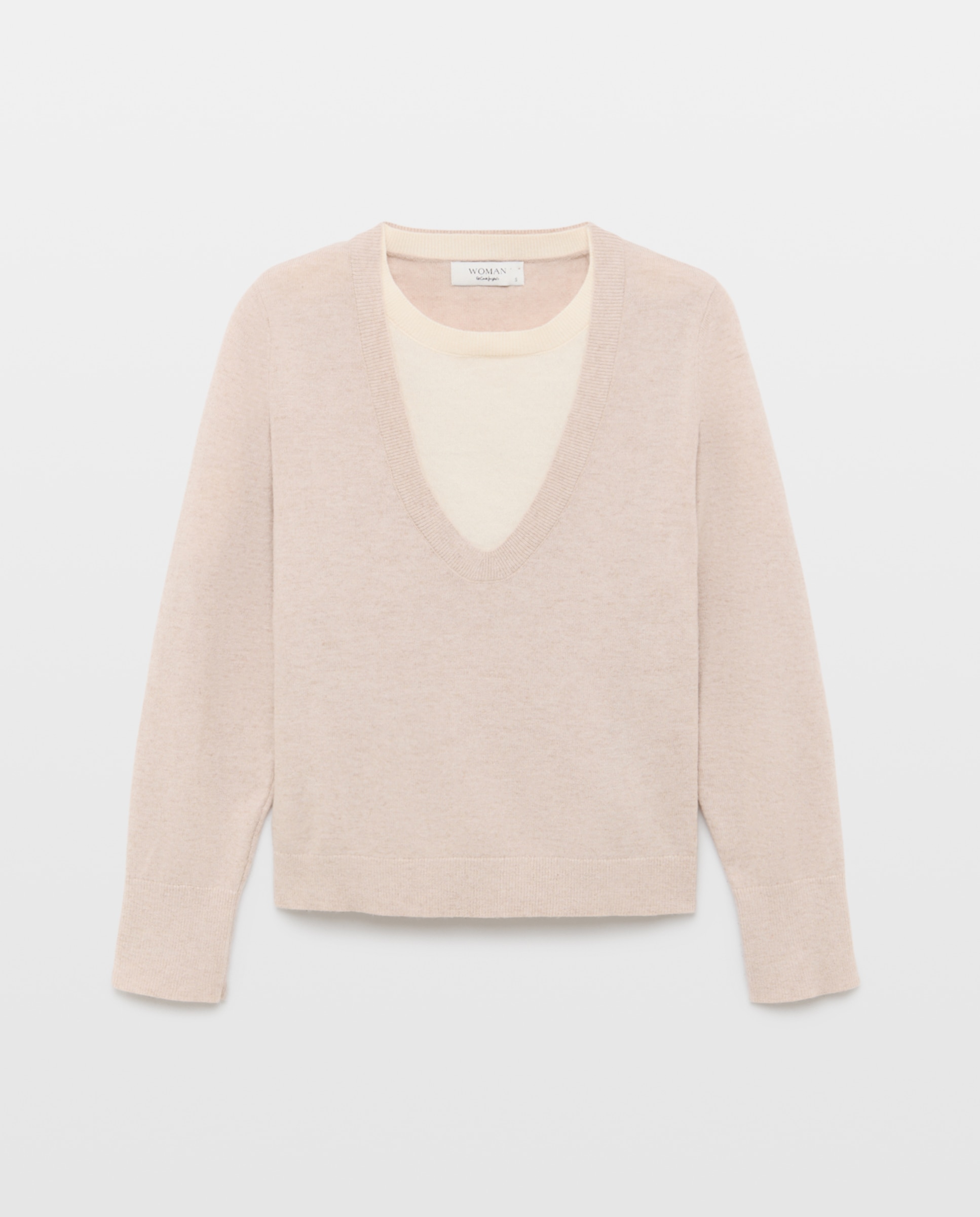 Imagen 4 de Jersey de mujer con falso pico - Woman El Corte Inglés - Beige Beige