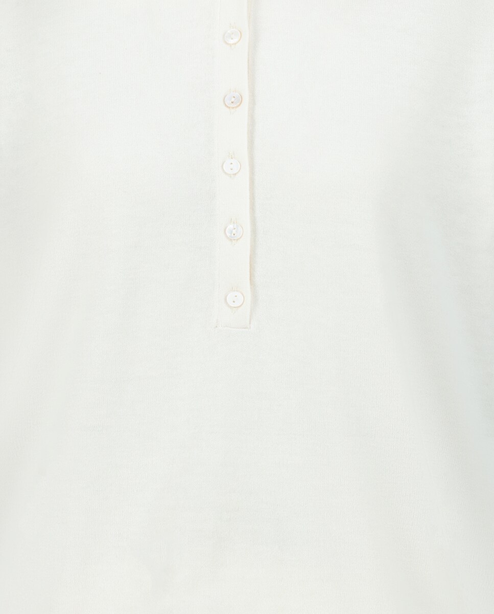 Polo Liso de Manga Curta 120 Cru-5