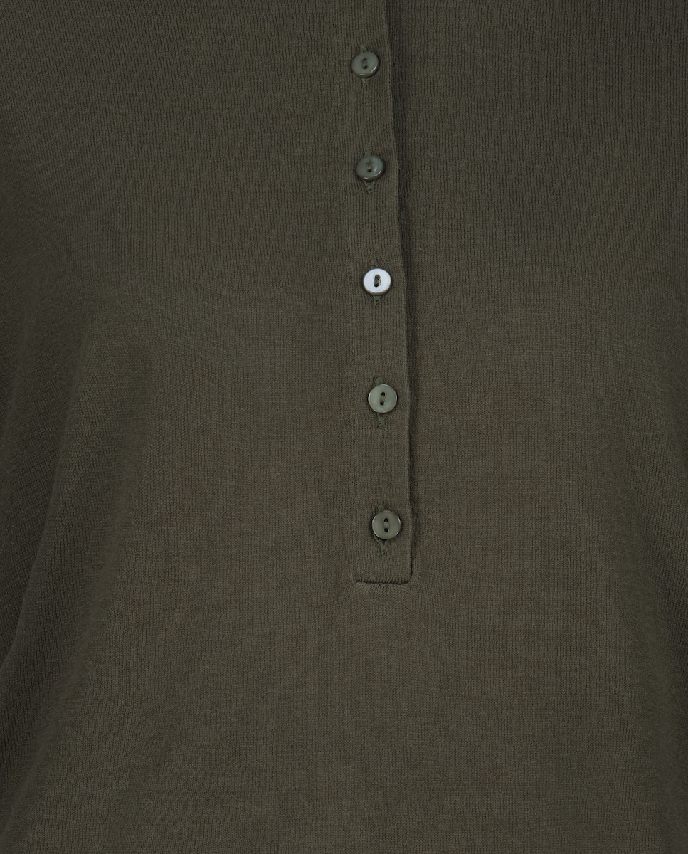 Polo Liso de Manga Curta 520 Caqui-5