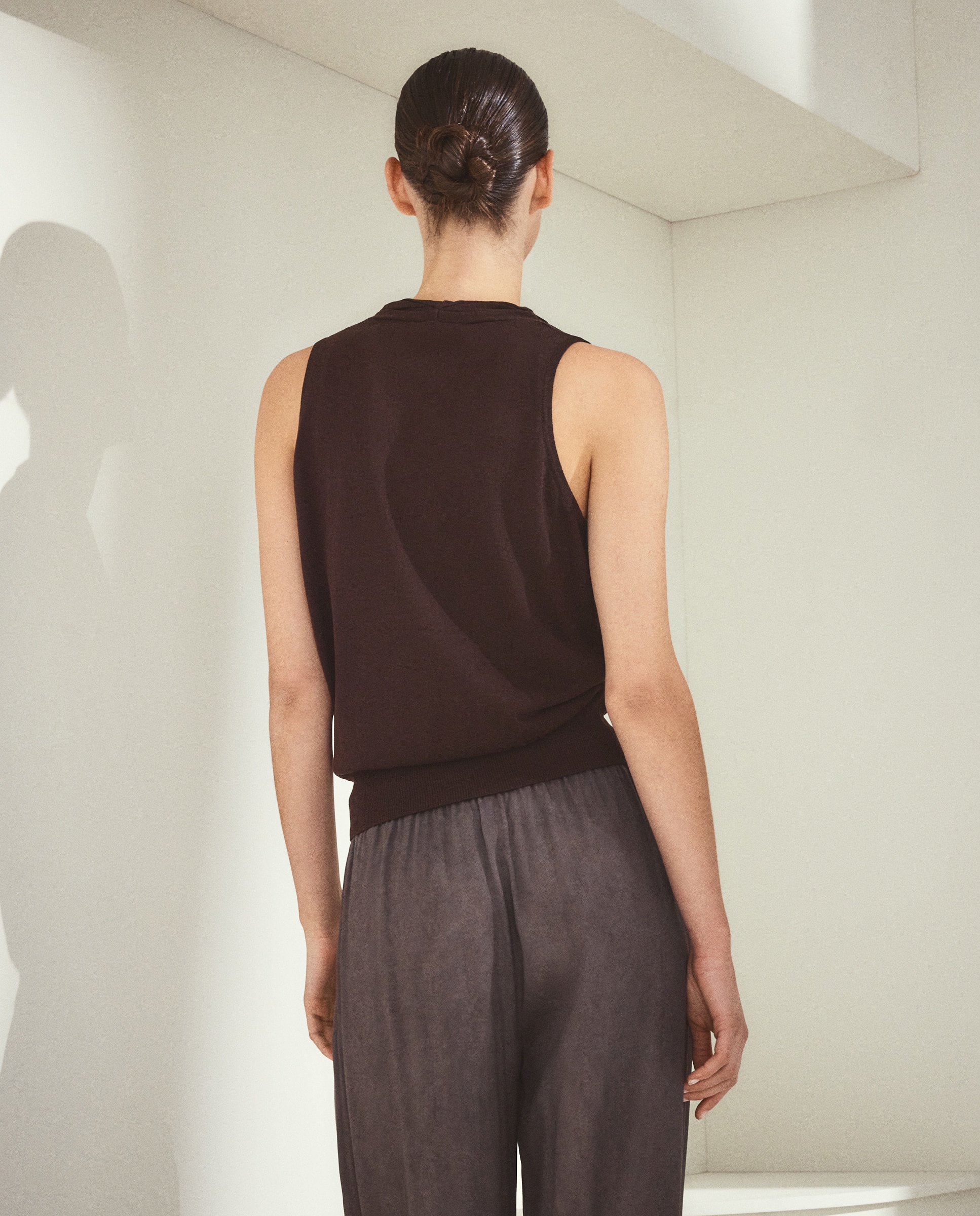 Jersey liso sin mangasd de mujer - Woman El Corte Inglés - Marrón Marrón-3