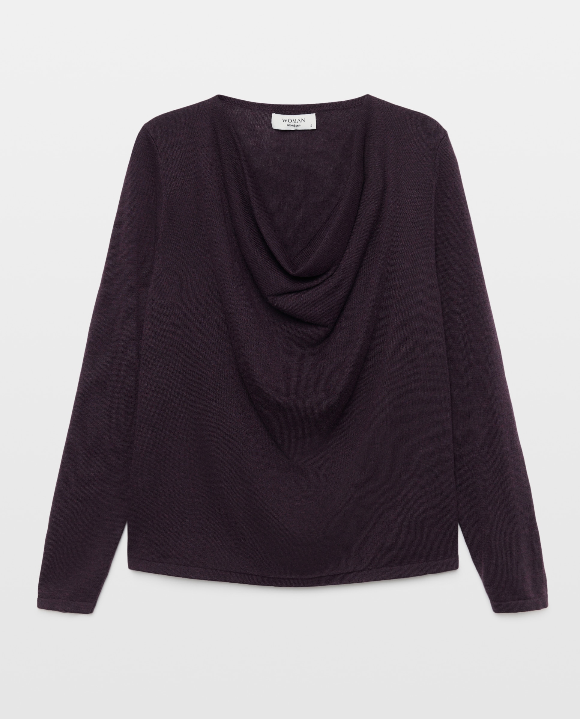 Jersey de mujer con escote drapeado - Woman El Corte Inglés - Morado Morado-4