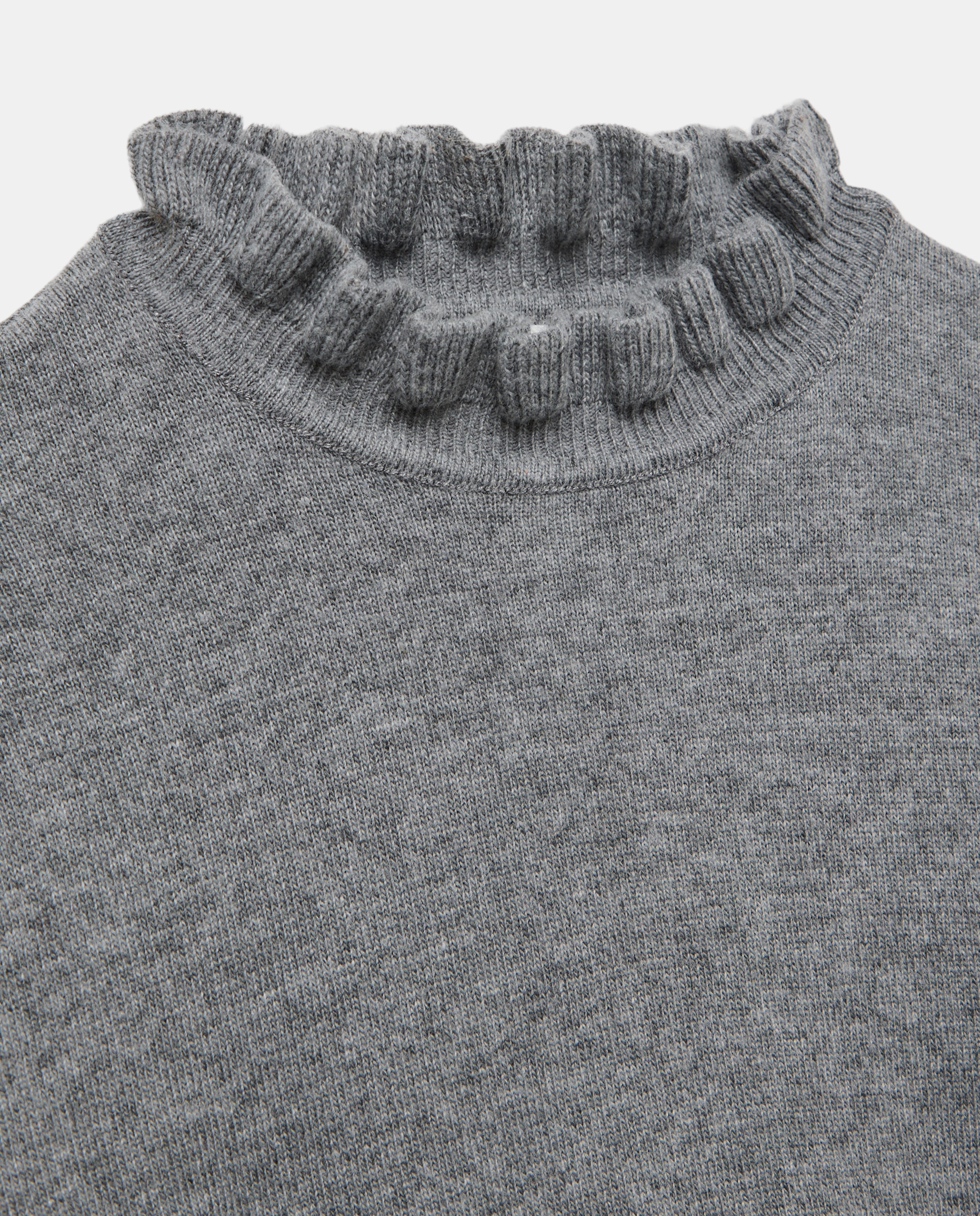 Jersey de mujer con cuello caja y volantes - Woman El Corte Inglés - 820 Gris medio 820 Gris medio-5