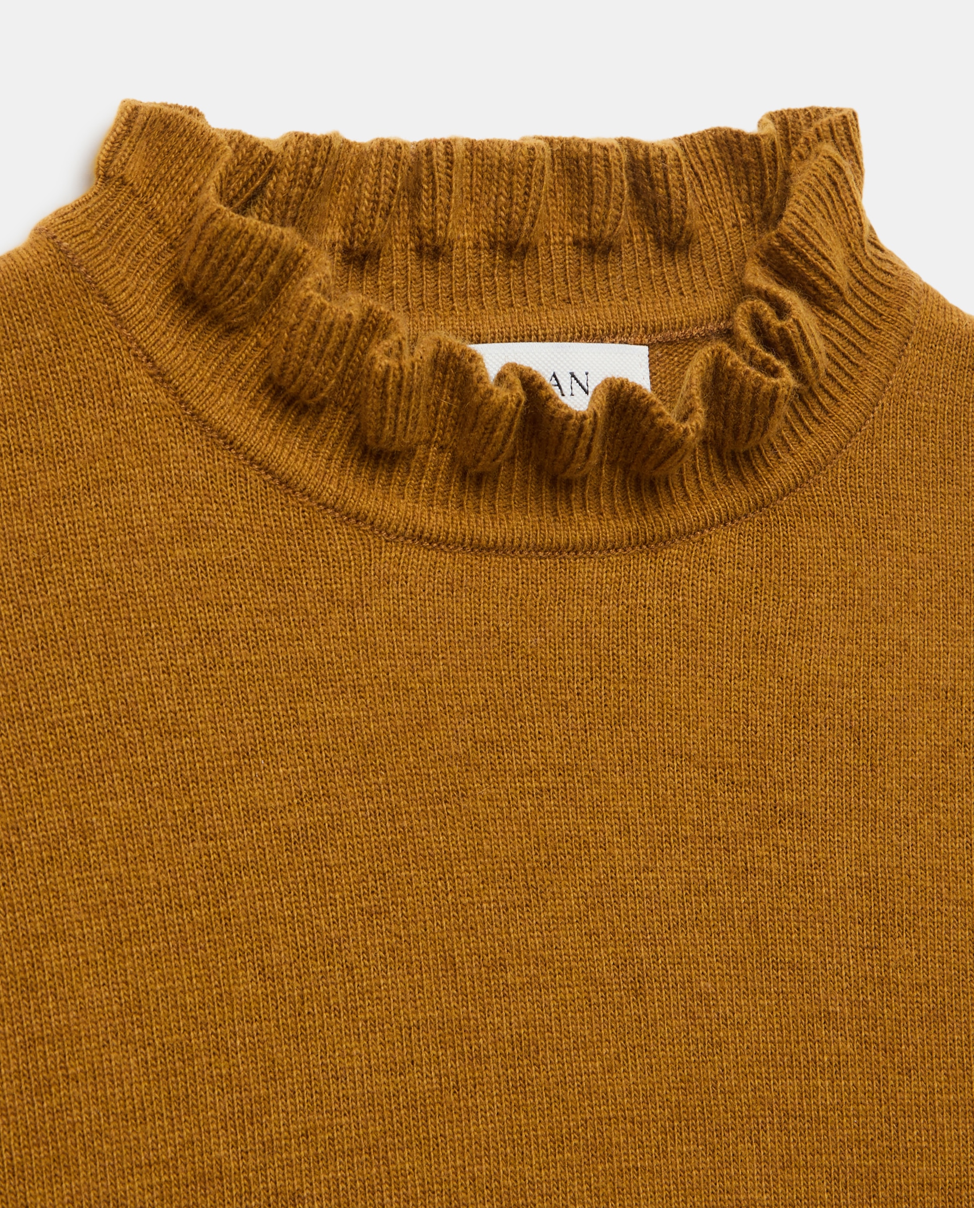 Jersey de mujer con cuello caja y volantes - Woman El Corte Inglés - 371 Aceite 371 Aceite-5