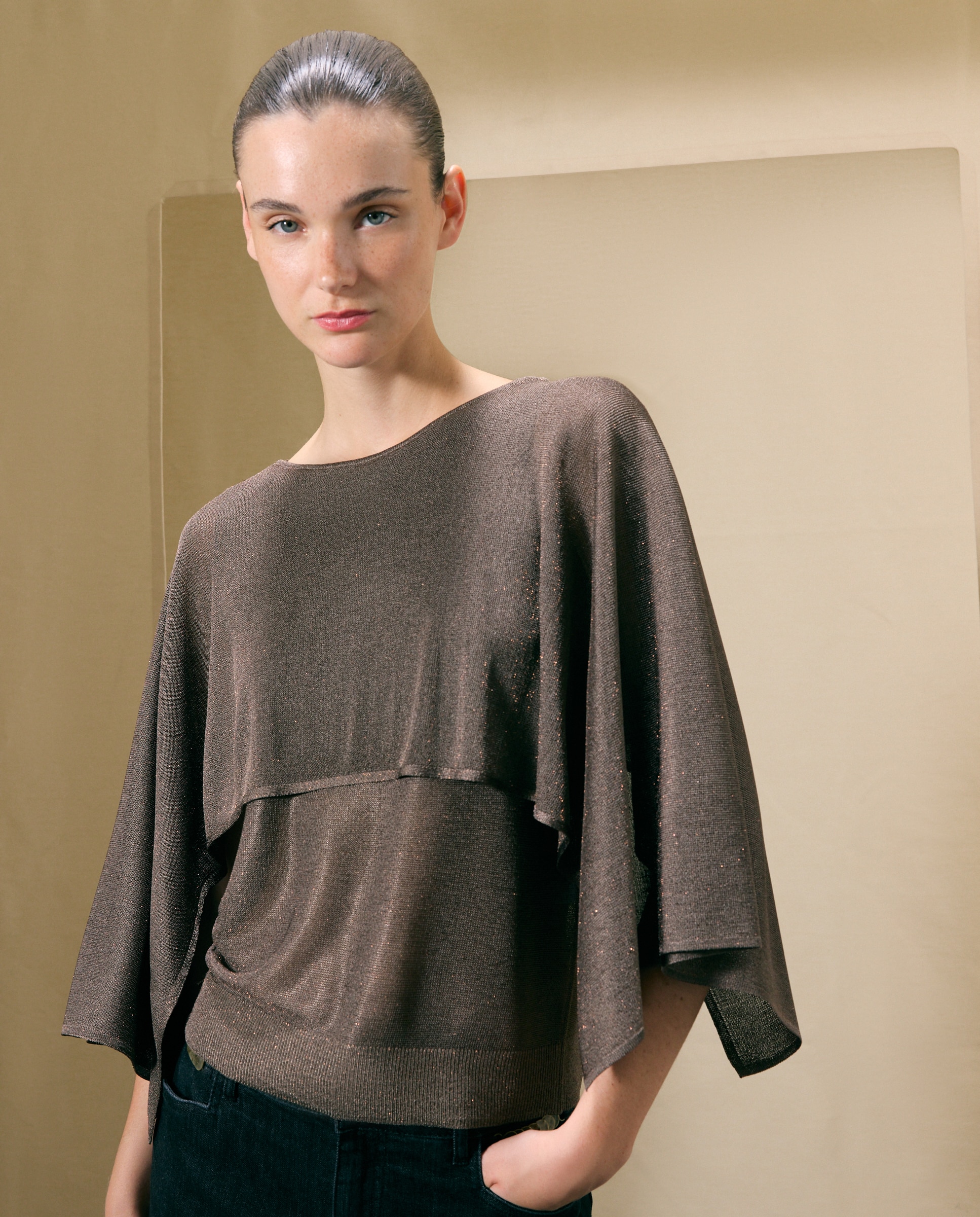 Jersey de mujer capa fino - Woman El Corte Inglés - Marrón Marrón-2