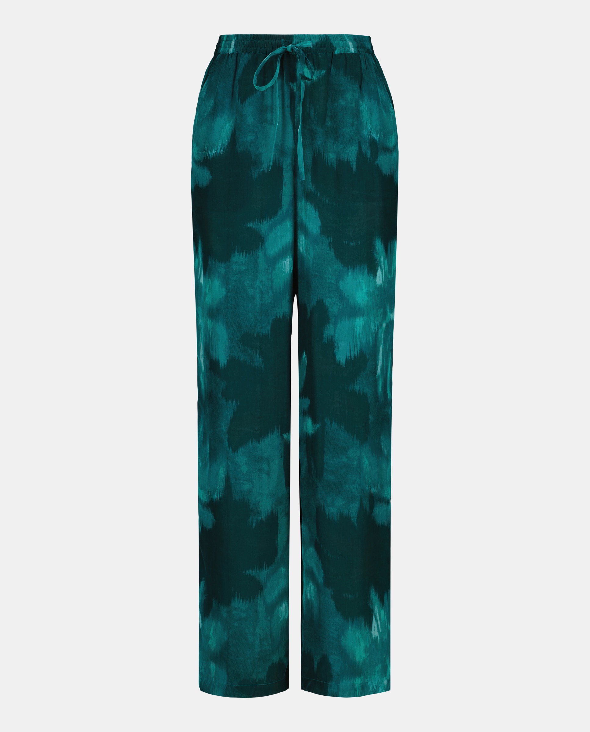 Calças Largas Estampadas Azul-4