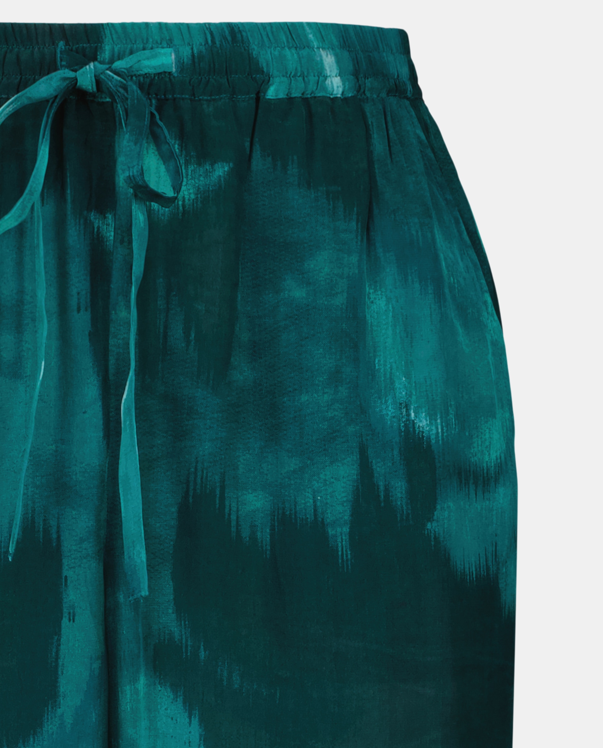 Calças Largas Estampadas Azul-5