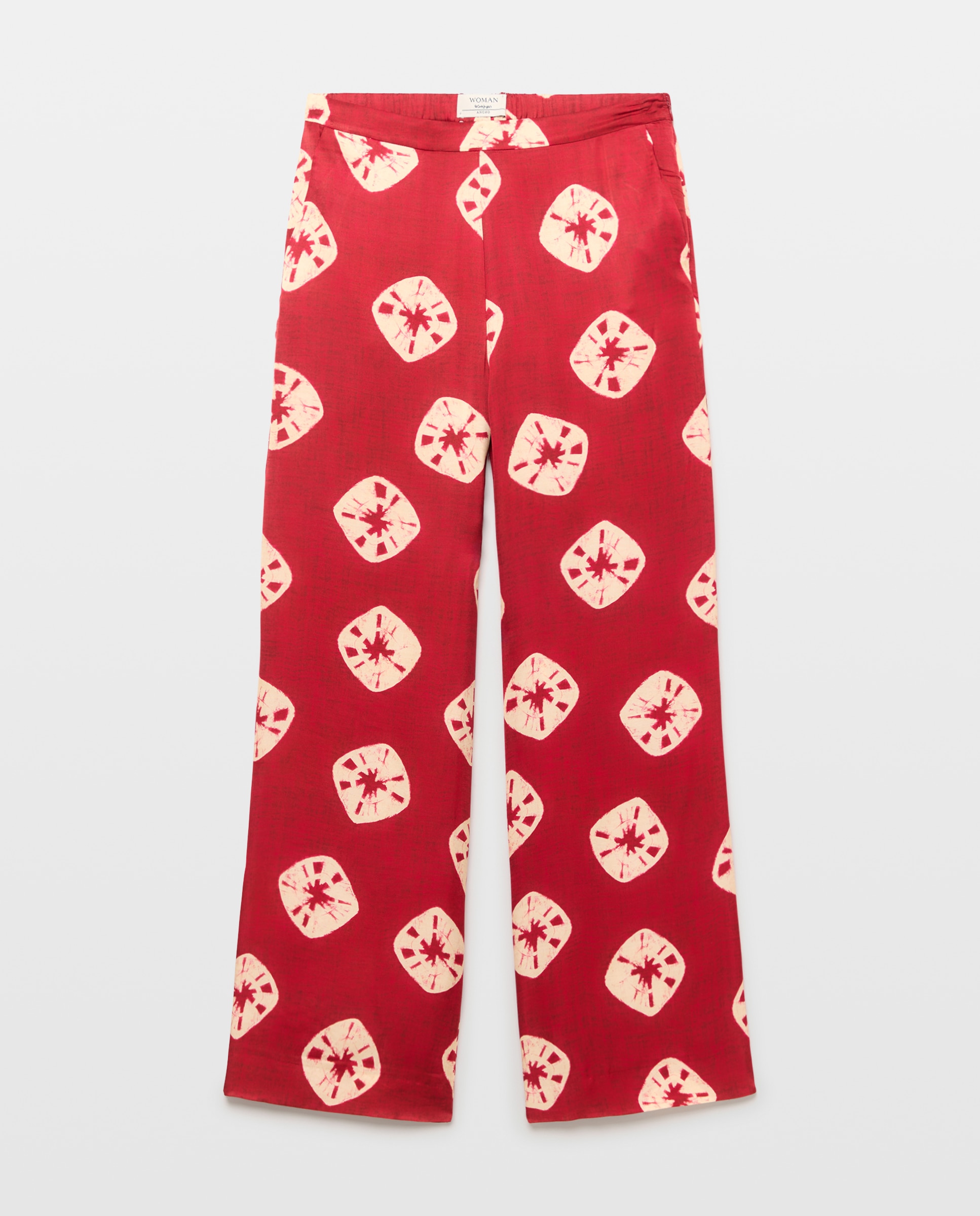 Woman El Corte Inglés - Pantalón pijamero de mujer print satén.