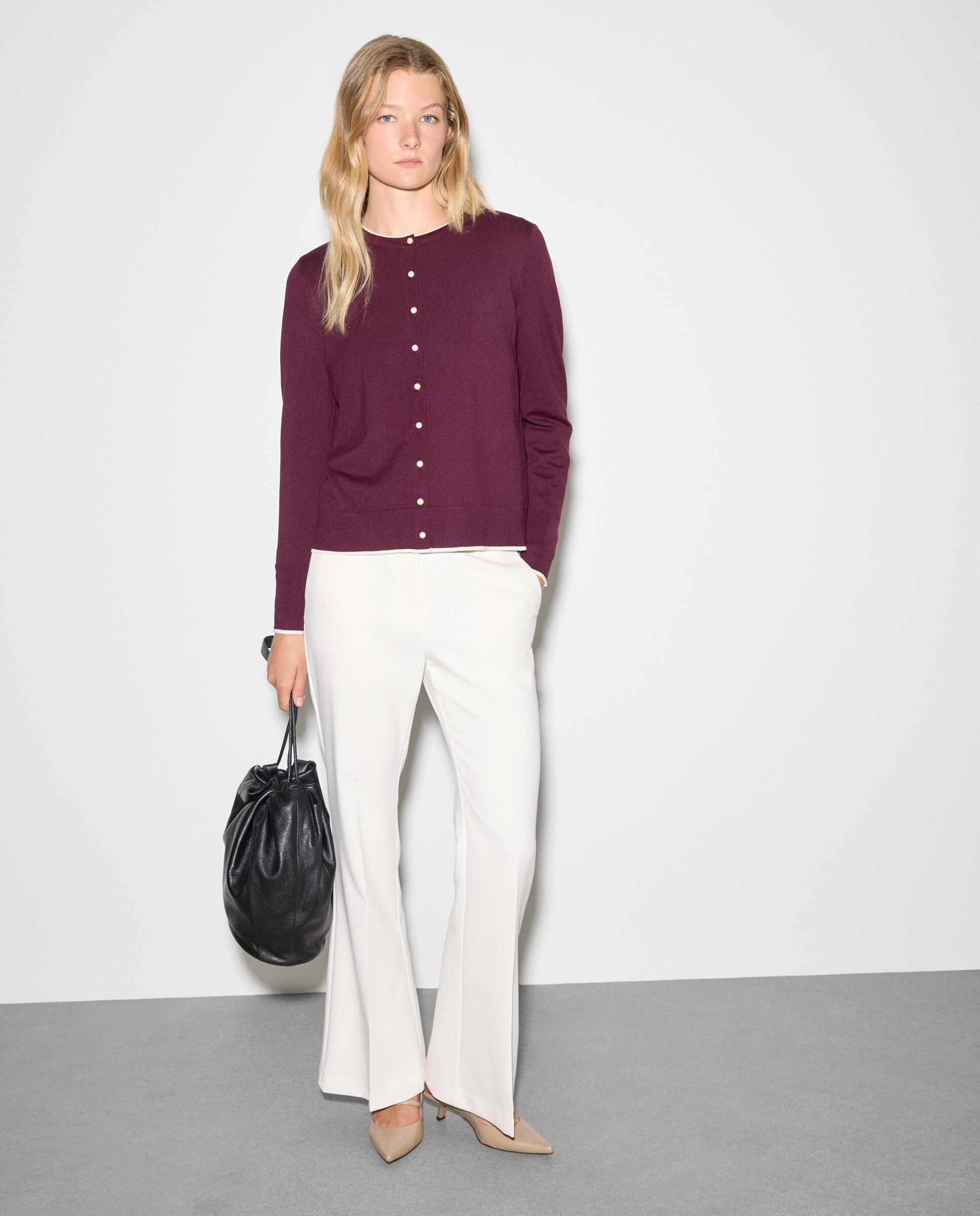 Casaco com Vivos e Botão de Pérola 291 Beringela-2