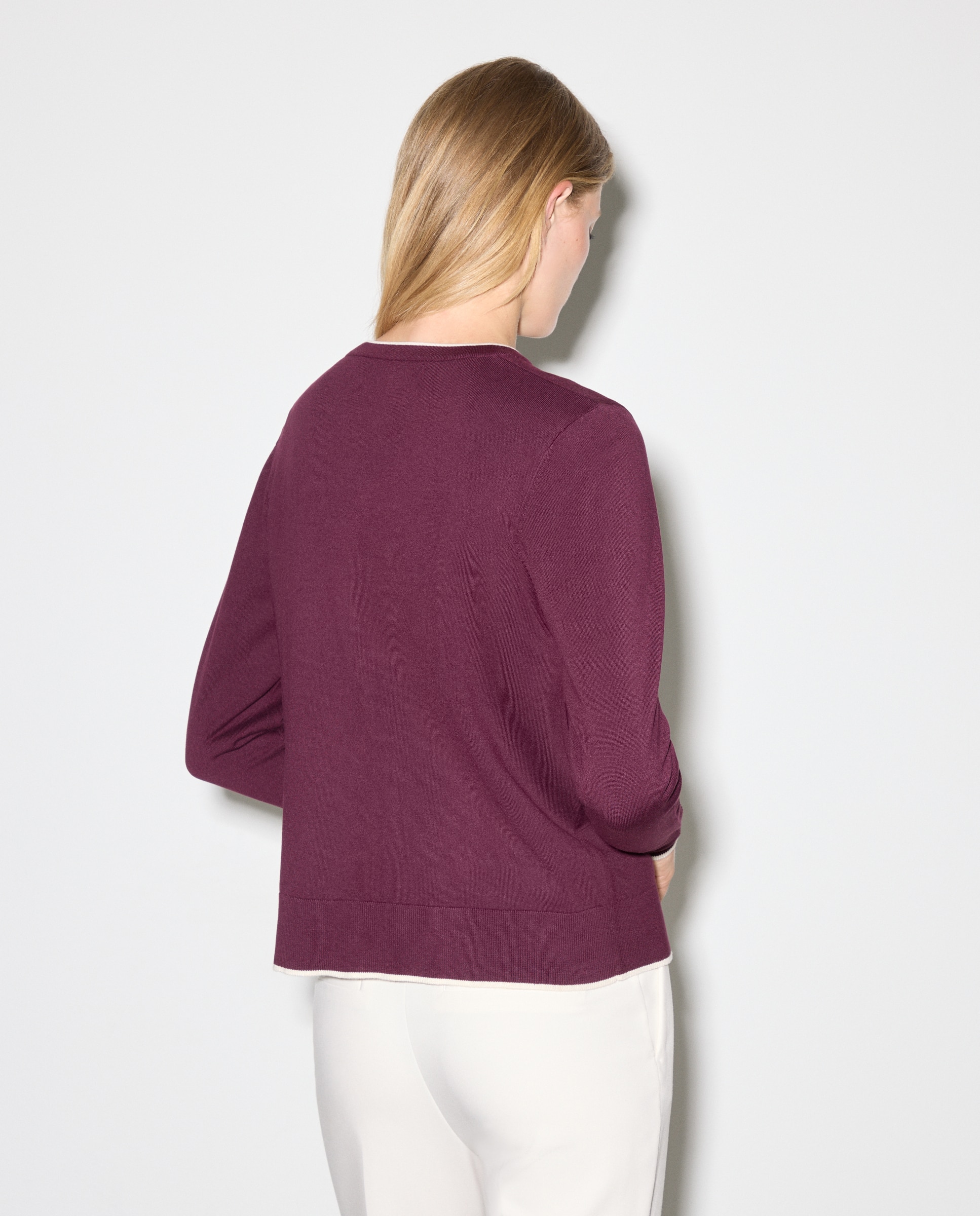 Casaco com Vivos e Botão de Pérola 291 Beringela-3