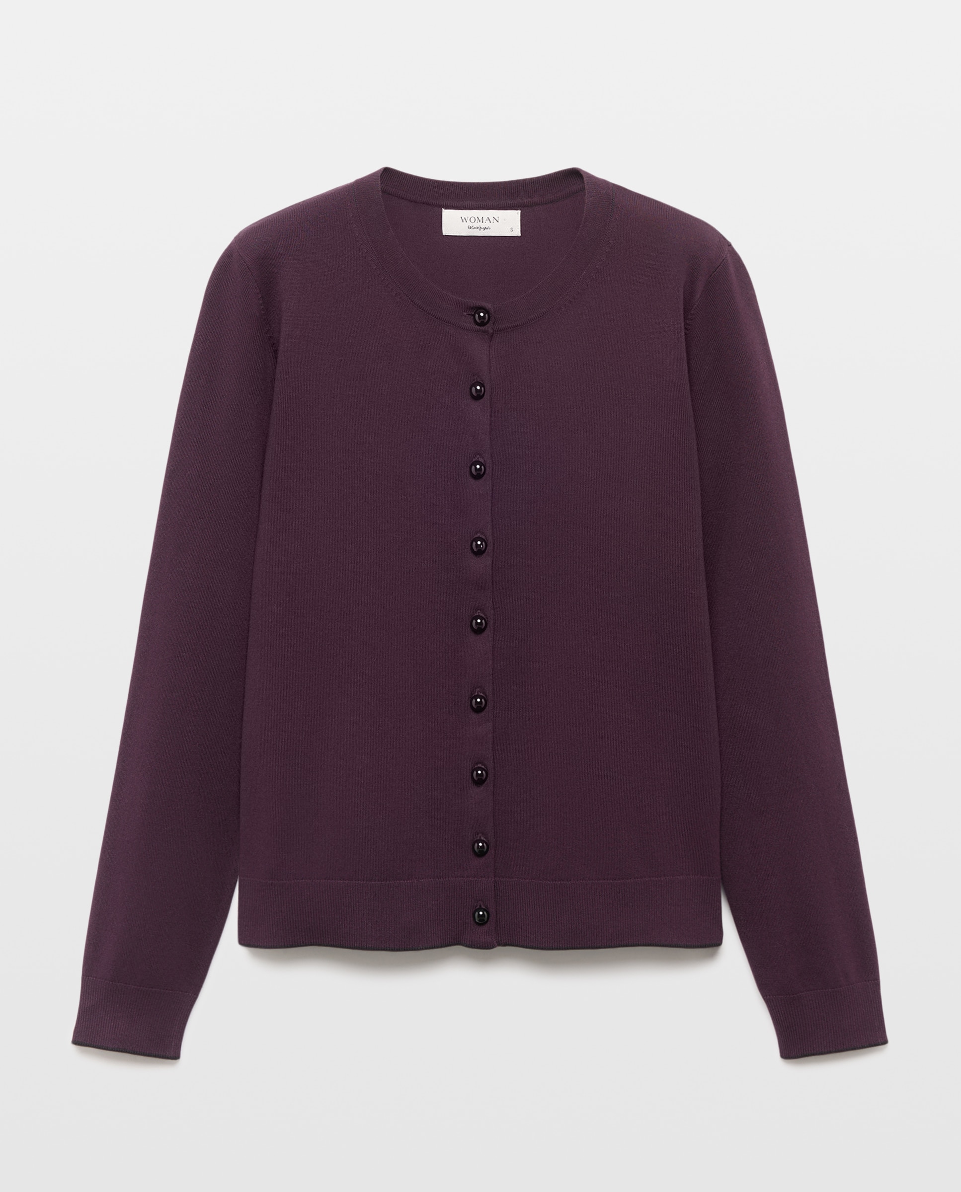 Chaqueta cuello caja con vivo y botón lacado de mujer - Woman El Corte Inglés - Morado Morado-4