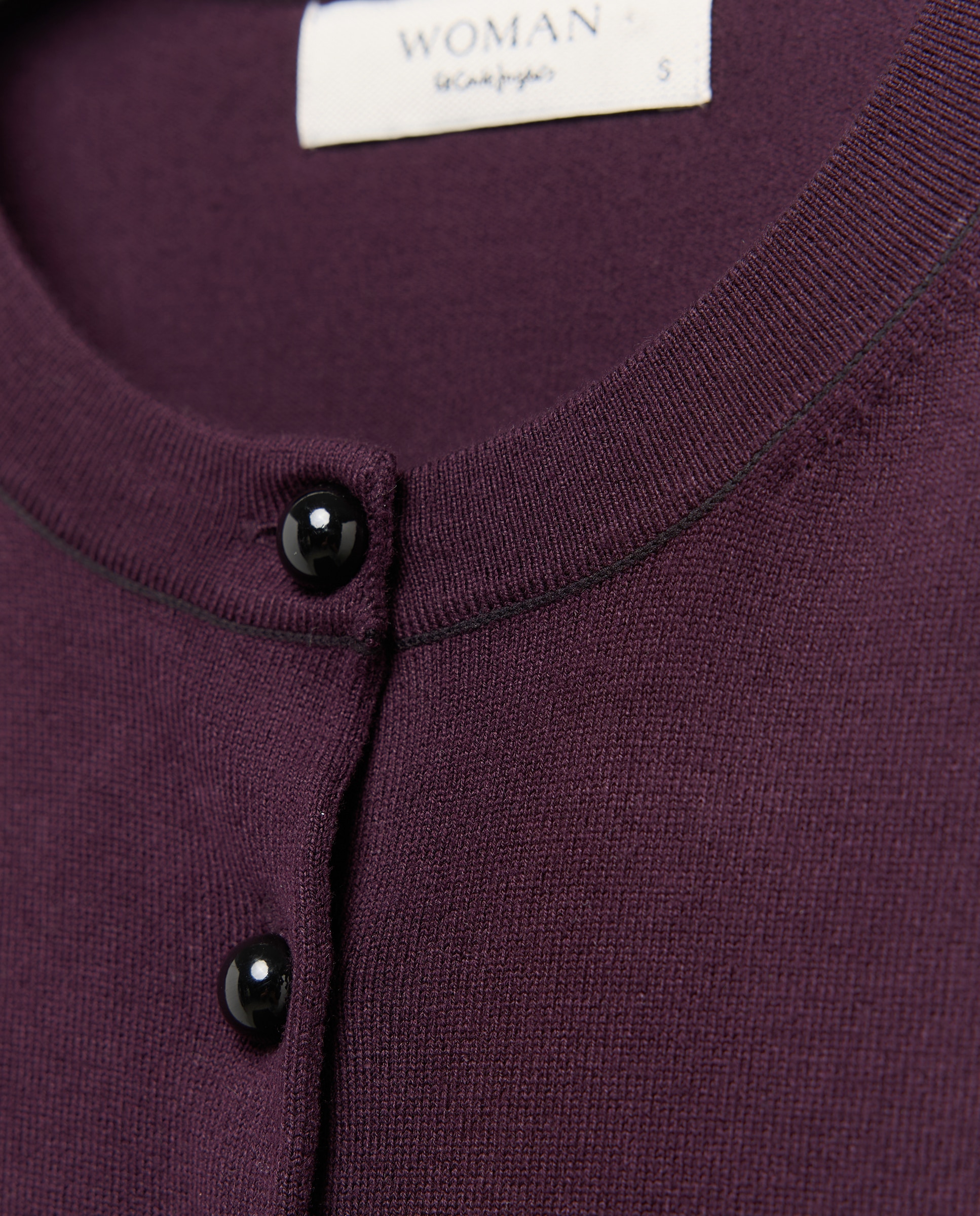 Chaqueta cuello caja con vivo y botón lacado de mujer - Woman El Corte Inglés - Morado Morado-5