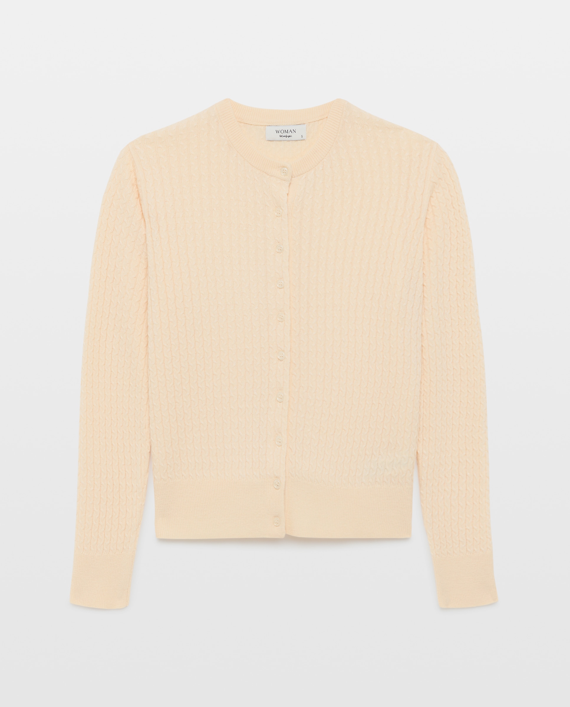 Chaqueta de punto de mujer con ochos y cuello caja - Woman El Corte Inglés - 120 Crudo 120 Crudo-4