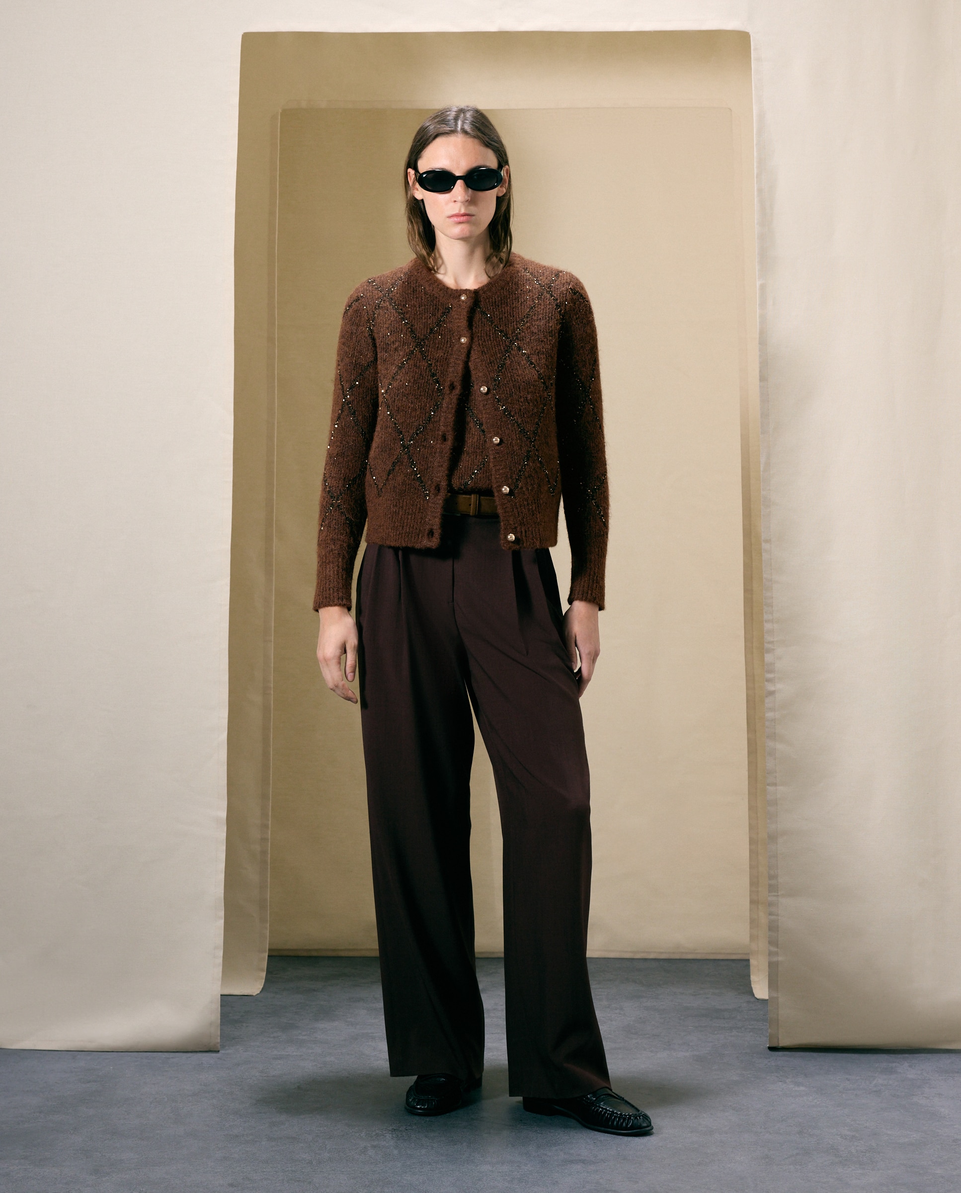 Chaqueta de lentejuelas de mujer - Woman El Corte Inglés - Marrón Marrón-3