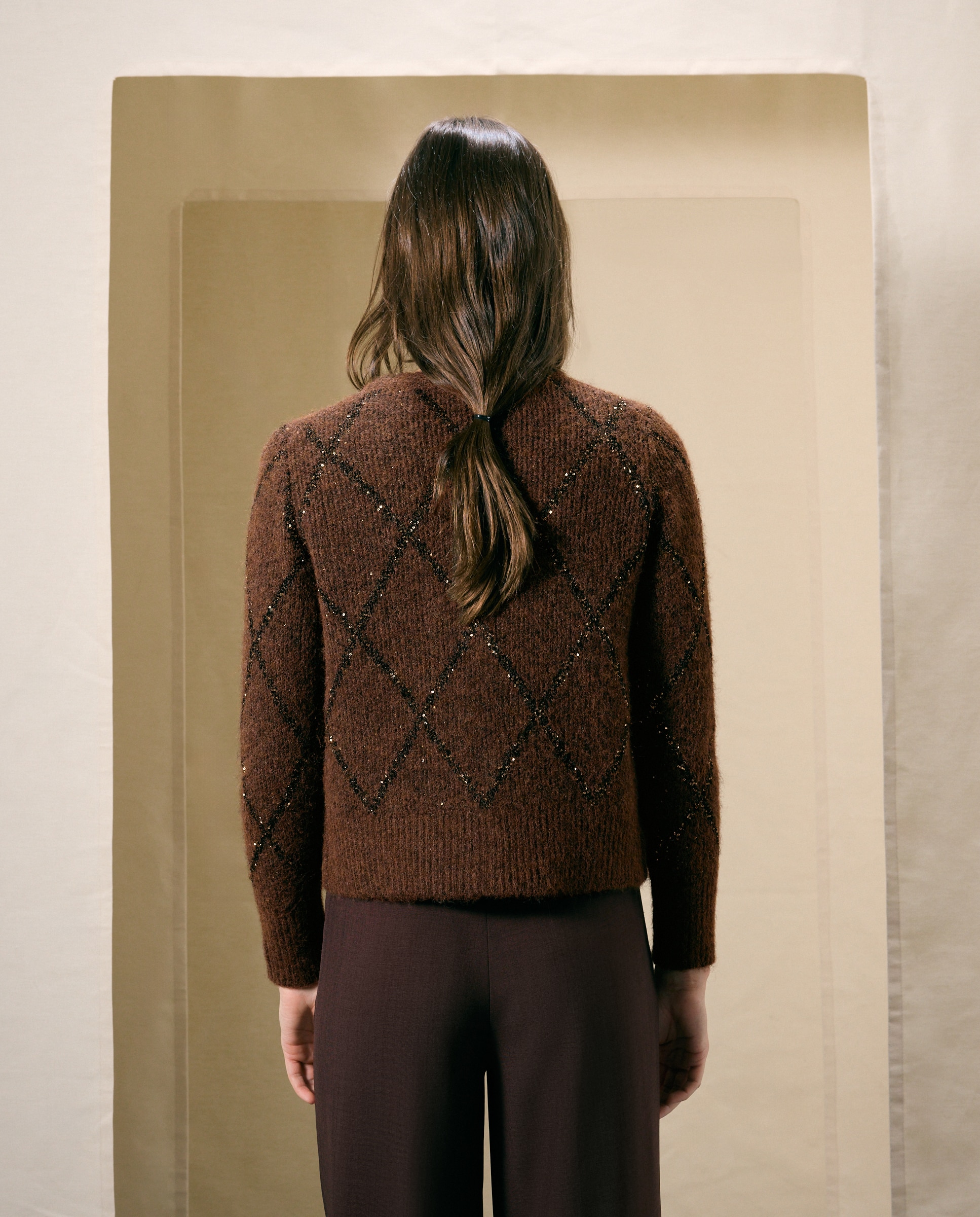 Chaqueta de lentejuelas de mujer - Woman El Corte Inglés - Marrón Marrón-4