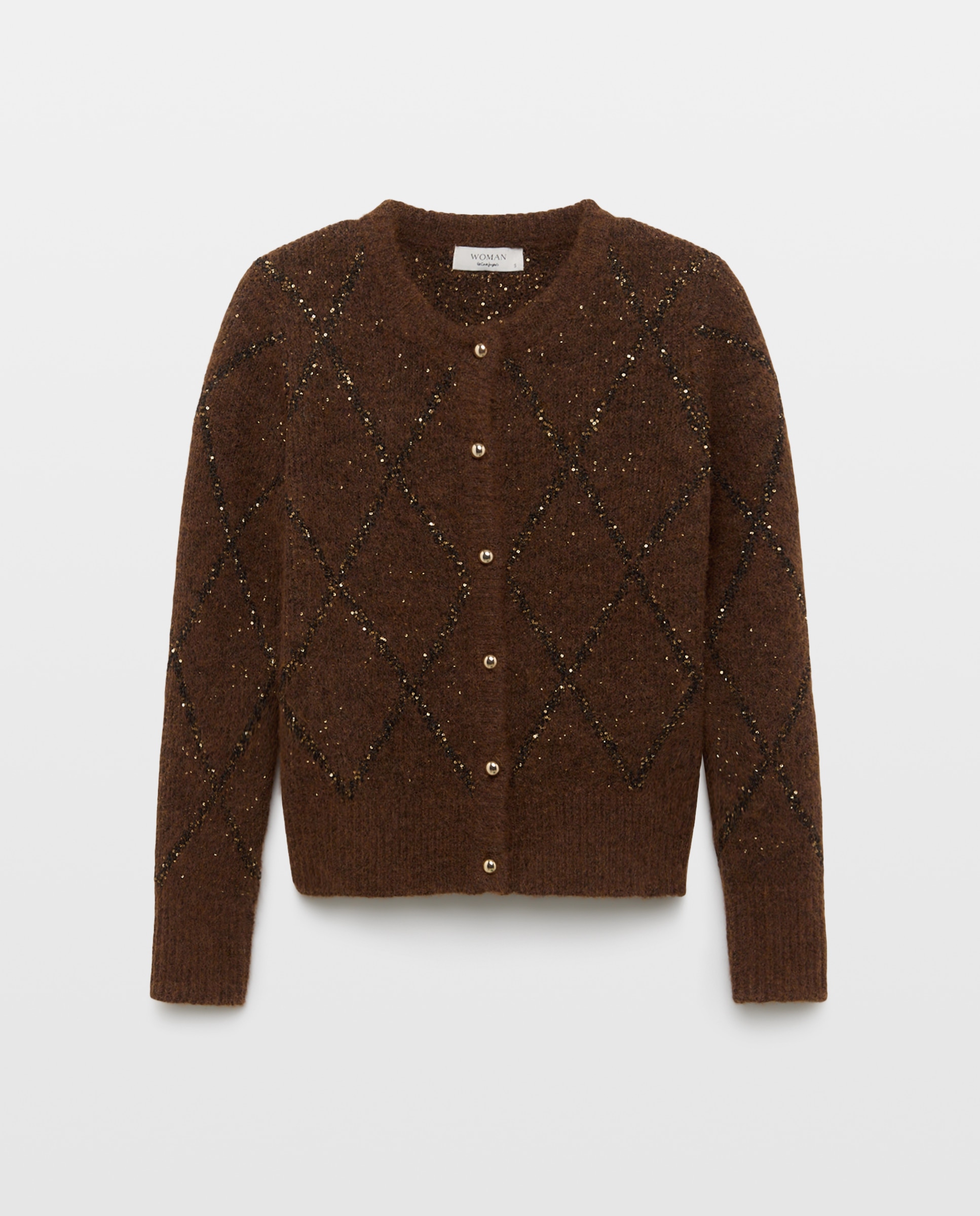 Chaqueta de lentejuelas de mujer - Woman El Corte Inglés - Marrón Marrón-5
