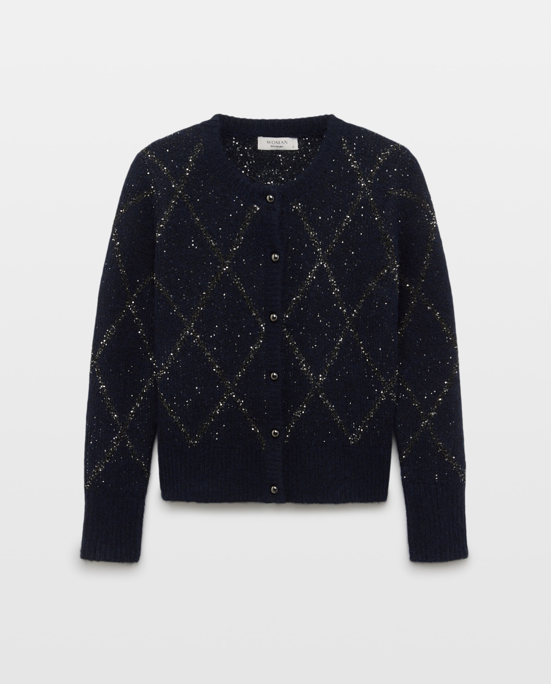Chaqueta de lentejuelas de mujer - Woman El Corte Inglés - Azul marino Azul marino-4