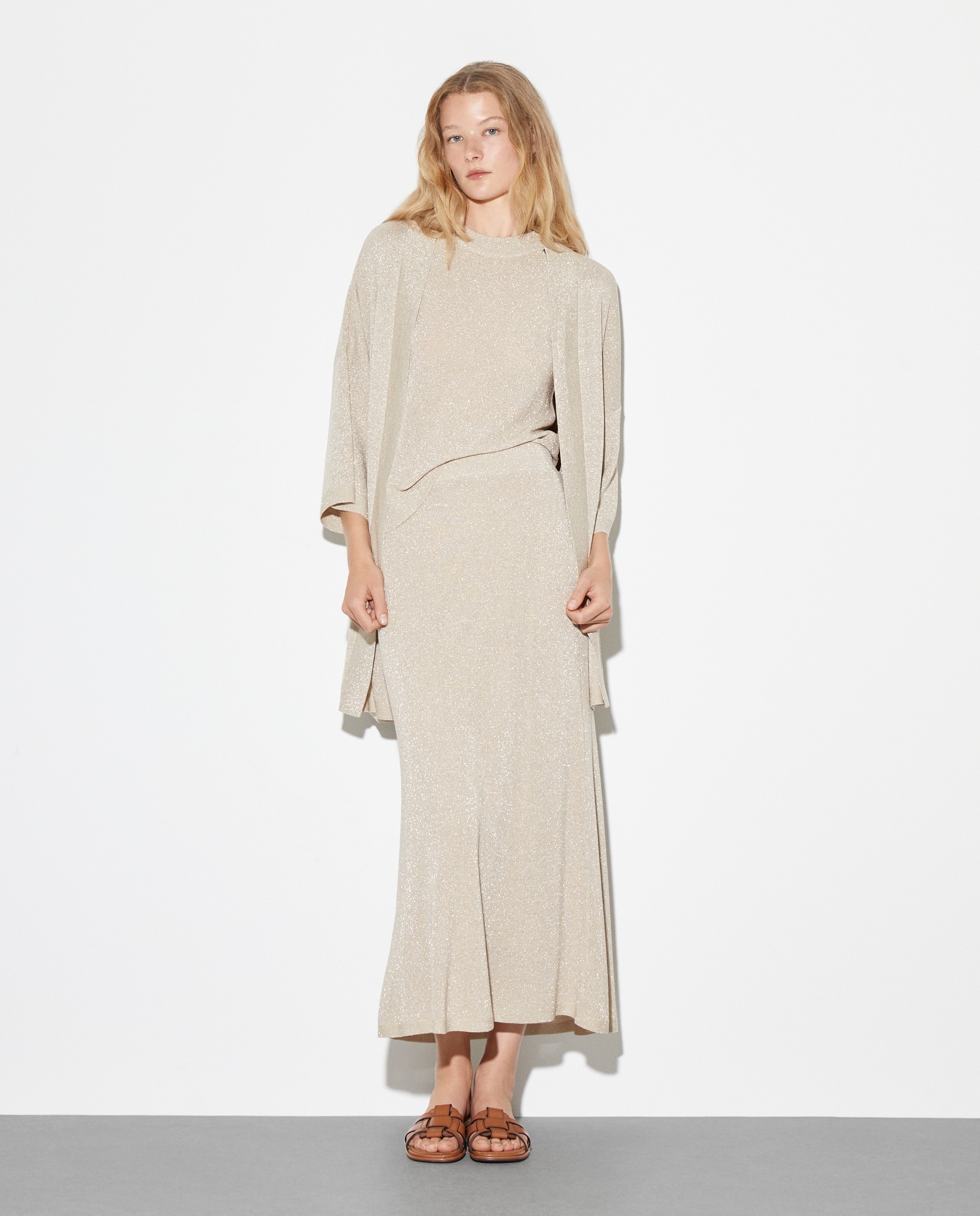 Casaco Relaxed de Viscose Ouro-2