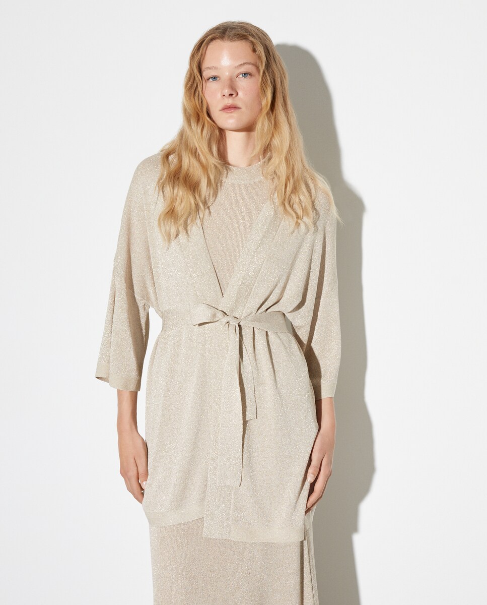 Casaco Relaxed de Viscose Ouro-3