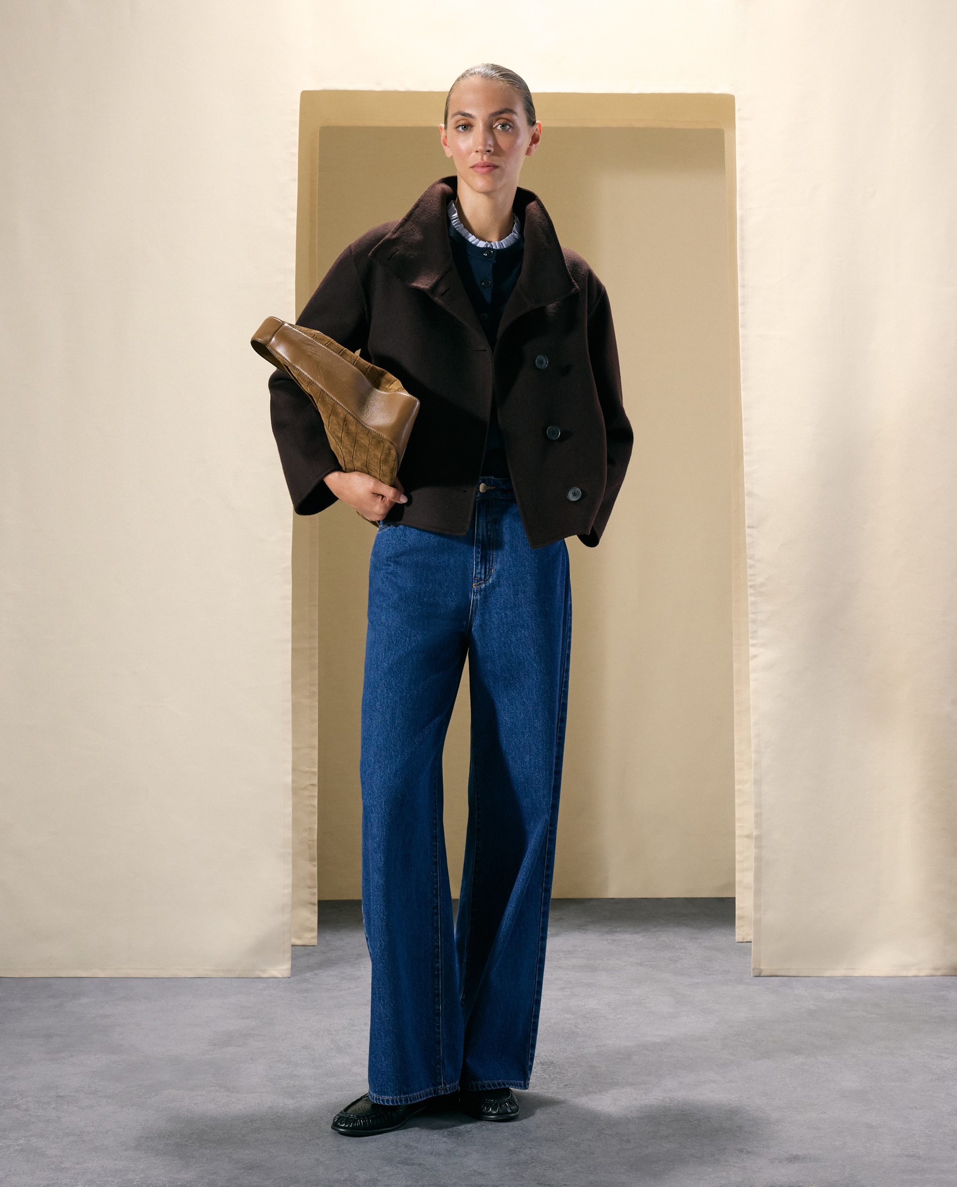 Chaqueta de punto de mujer corta - Woman El Corte Inglés - Azul marino Azul marino-2