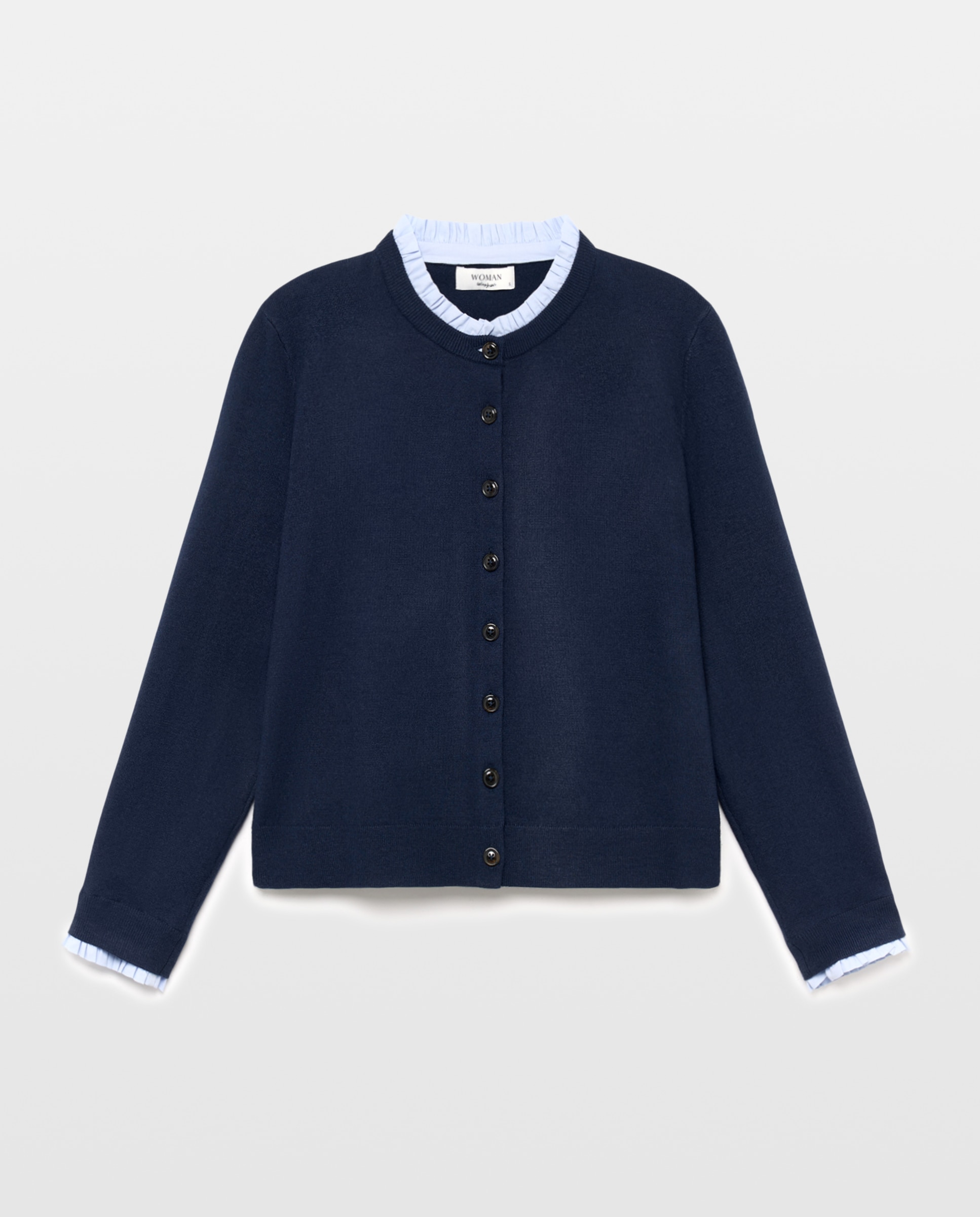 Chaqueta de punto de mujer corta - Woman El Corte Inglés - Azul marino Azul marino-4