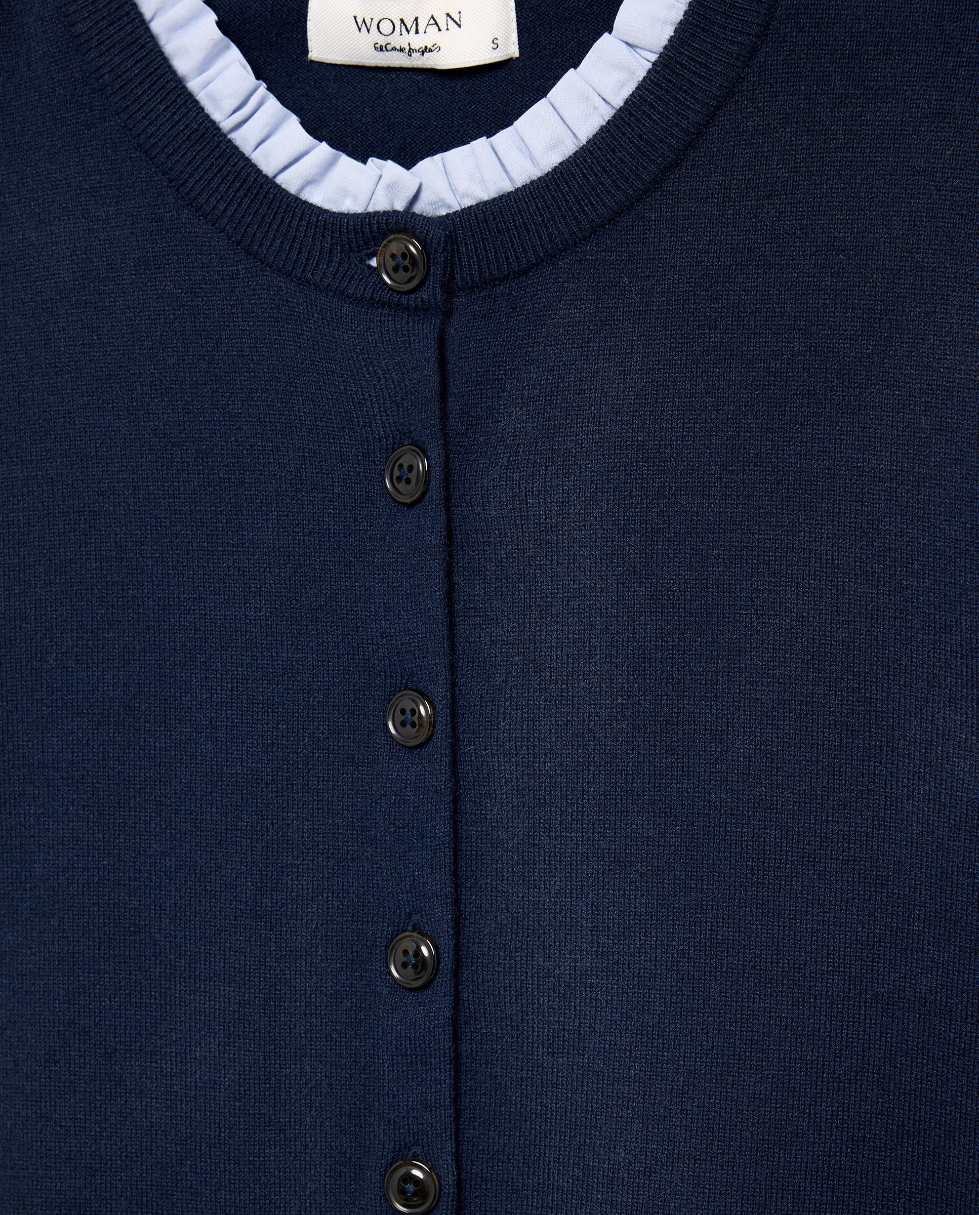 Chaqueta de punto de mujer corta - Woman El Corte Inglés - Azul marino Azul marino-5