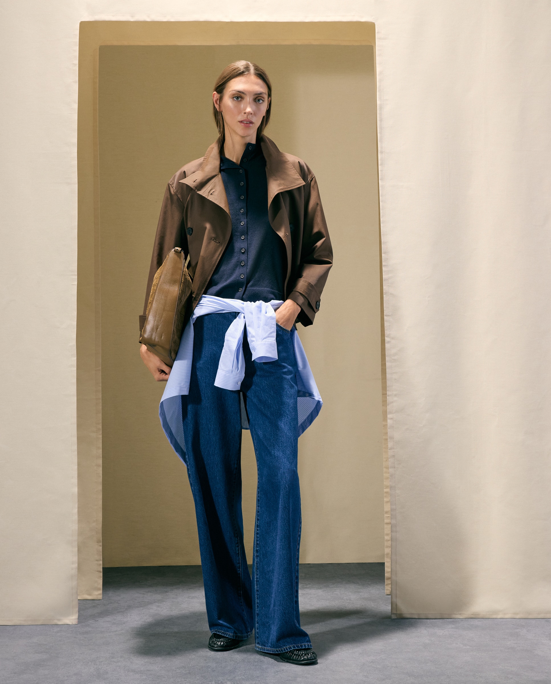 Chaqueta de punto de mujer con cuello chimenea - Woman El Corte Inglés - Azul oscuro Azul oscuro-2