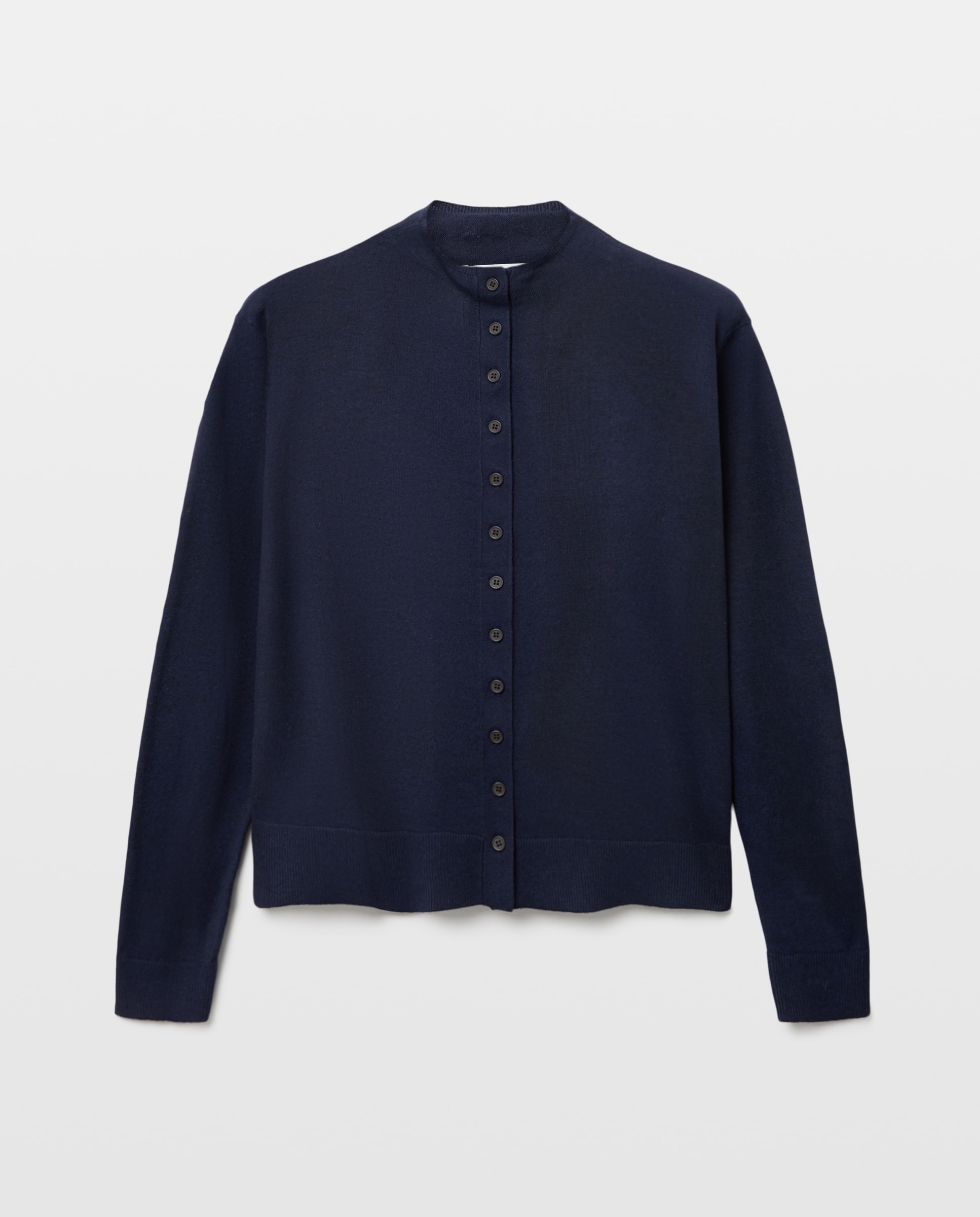Chaqueta de punto de mujer con cuello chimenea - Woman El Corte Inglés - Azul oscuro Azul oscuro-4