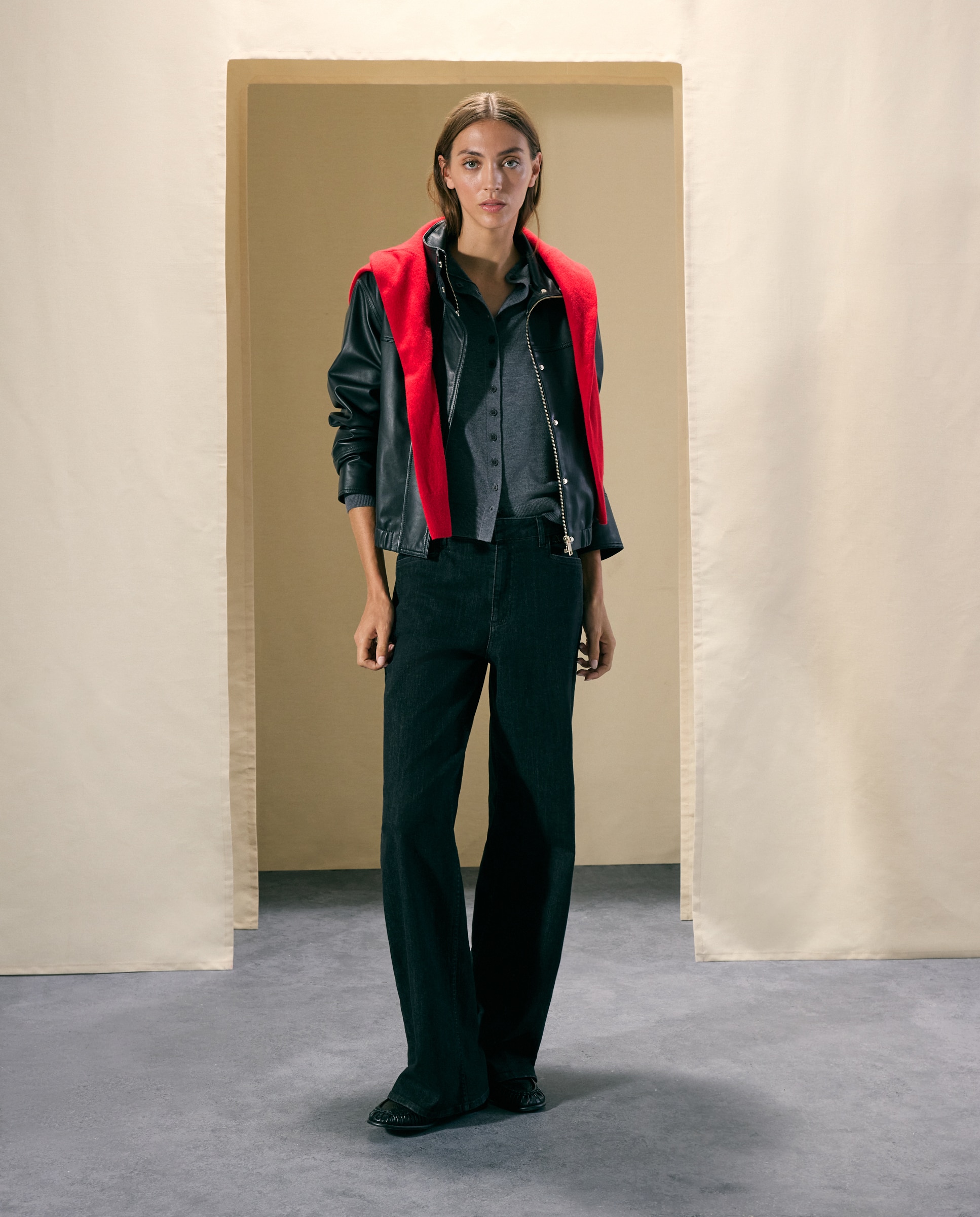 Chaqueta de punto de mujer con cuello chimenea - Woman El Corte Inglés - 830 Antracita 830 Antracita-2