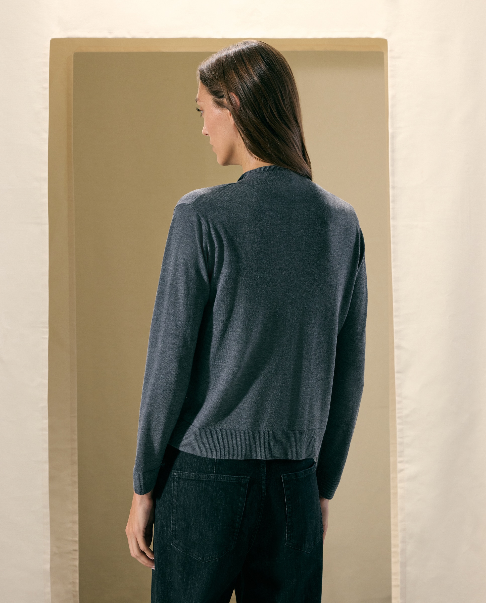 Chaqueta de punto de mujer con cuello chimenea - Woman El Corte Inglés - 830 Antracita 830 Antracita-3