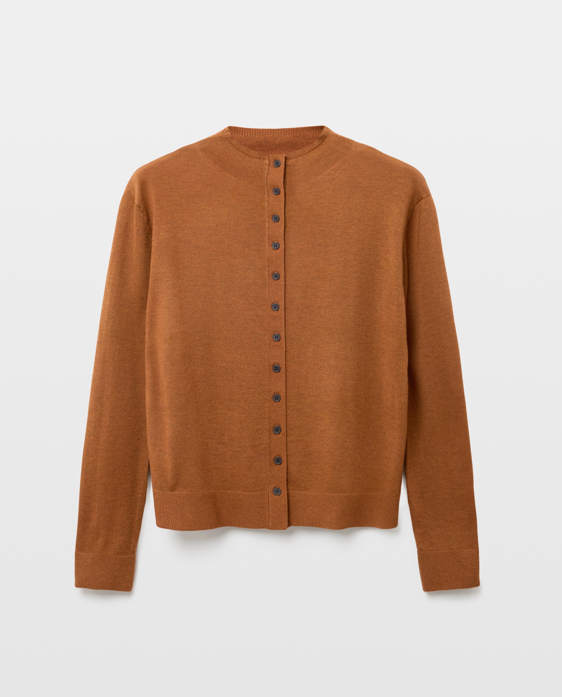 Chaqueta de punto de mujer con cuello chimenea - Woman El Corte Inglés - Toffee Toffee-4