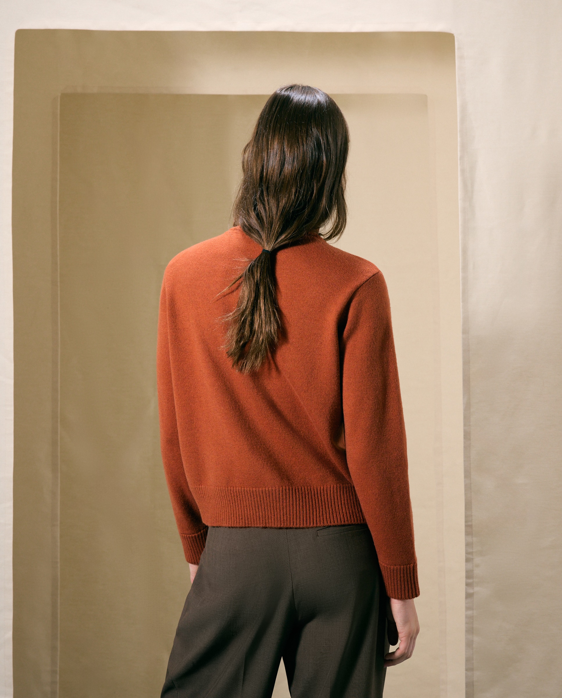 Chaqueta de punto de mujer con cremallera y cuello polo - Woman El Corte Inglés - 770 Terracota 770 Terracota-2