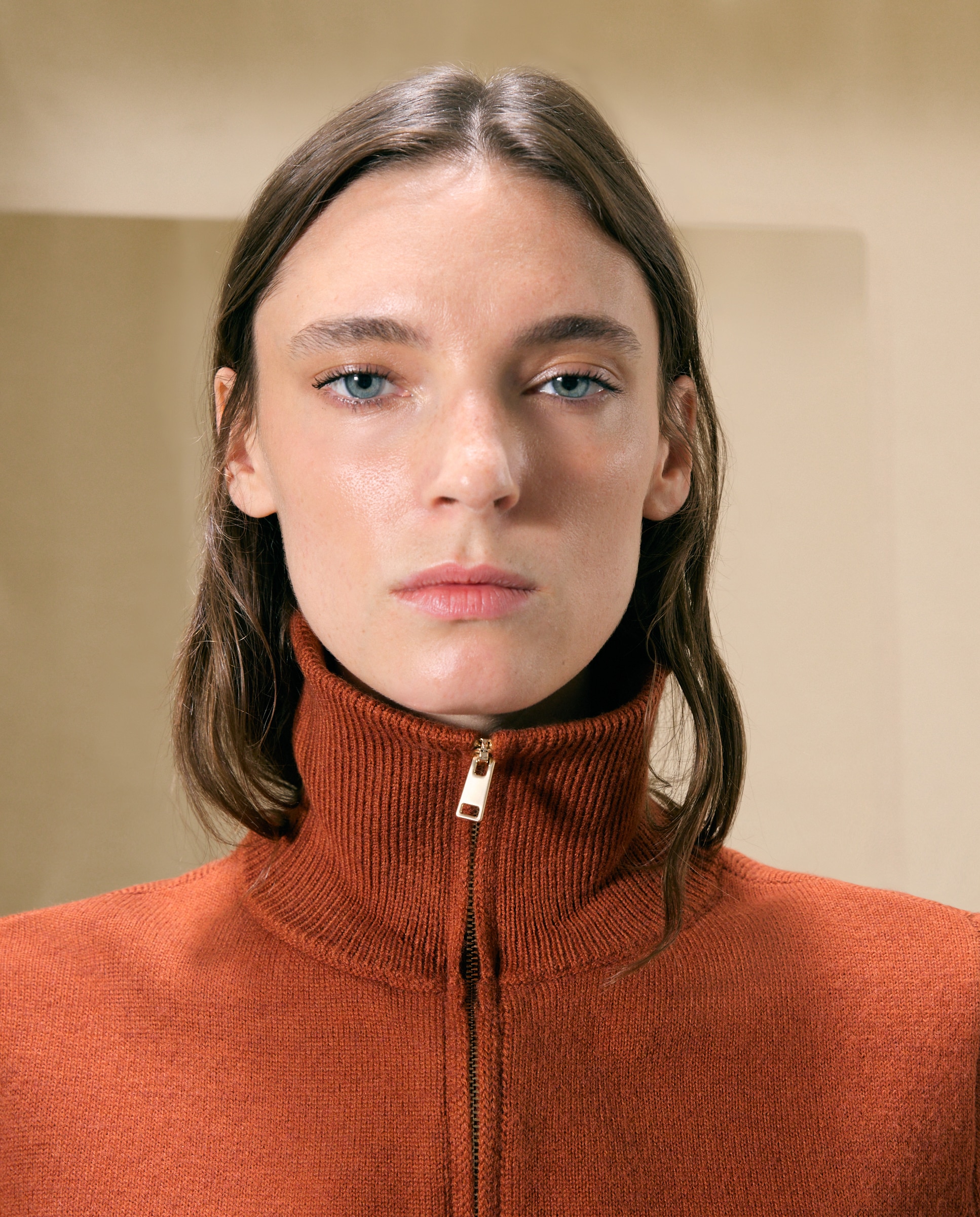 Chaqueta de punto de mujer con cremallera y cuello polo - Woman El Corte Inglés - 770 Terracota 770 Terracota-4