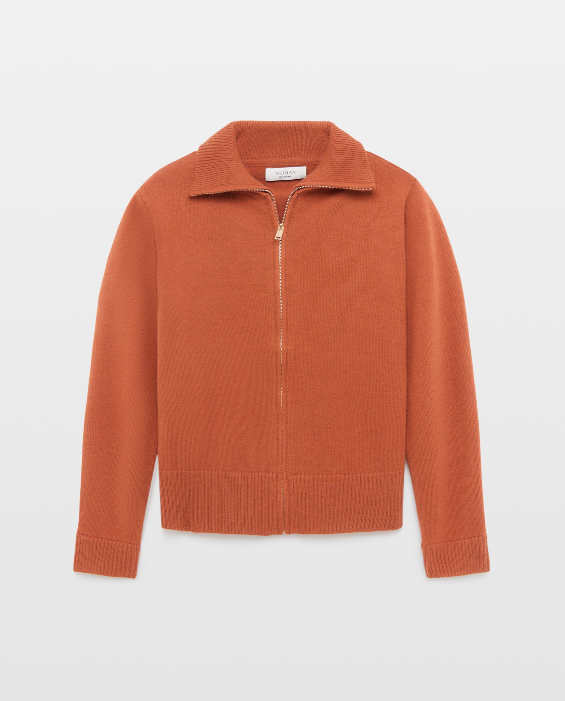 Chaqueta de punto de mujer con cremallera y cuello polo - Woman El Corte Inglés - 770 Terracota 770 Terracota-5