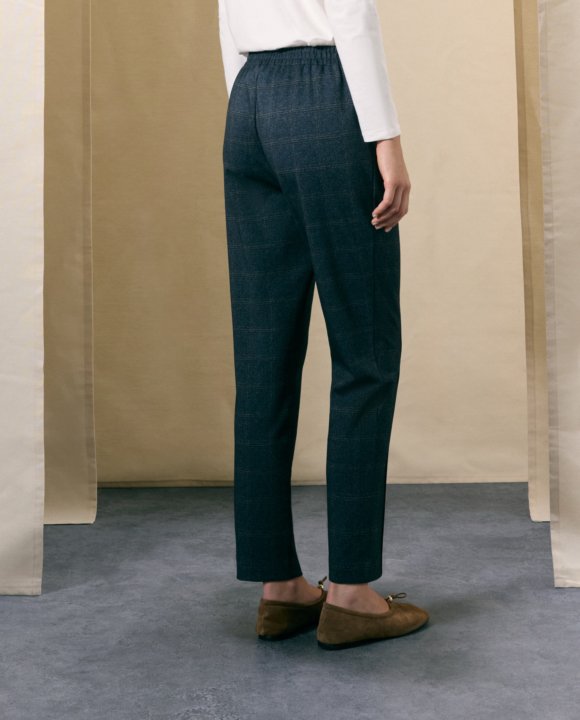 Pantalón de pitillo liso de mujer - Woman El Corte Inglés - Azul marino Azul marino-3