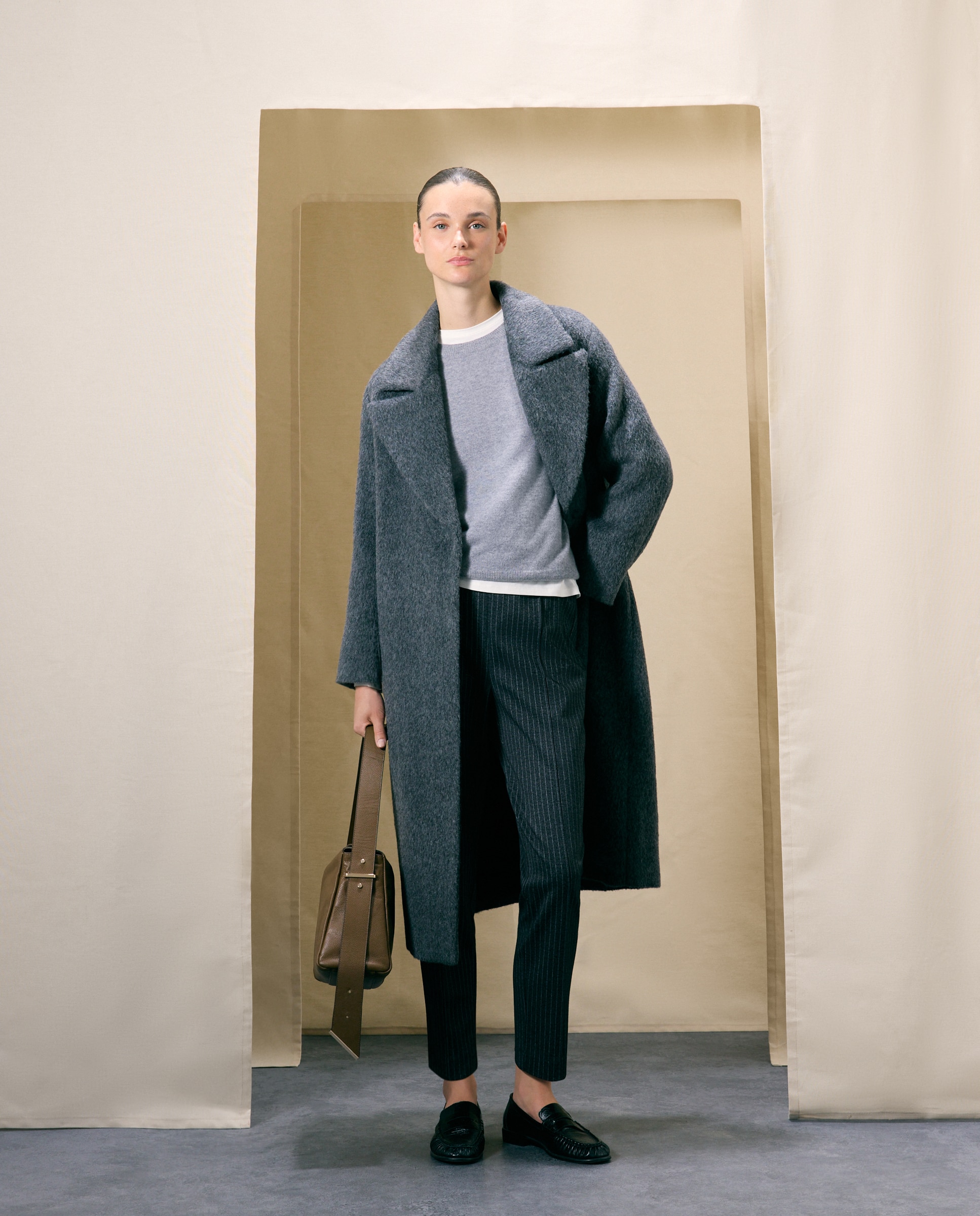 Pantalón de pitillo liso de mujer - Woman El Corte Inglés - 820 Gris medio 820 Gris medio-1