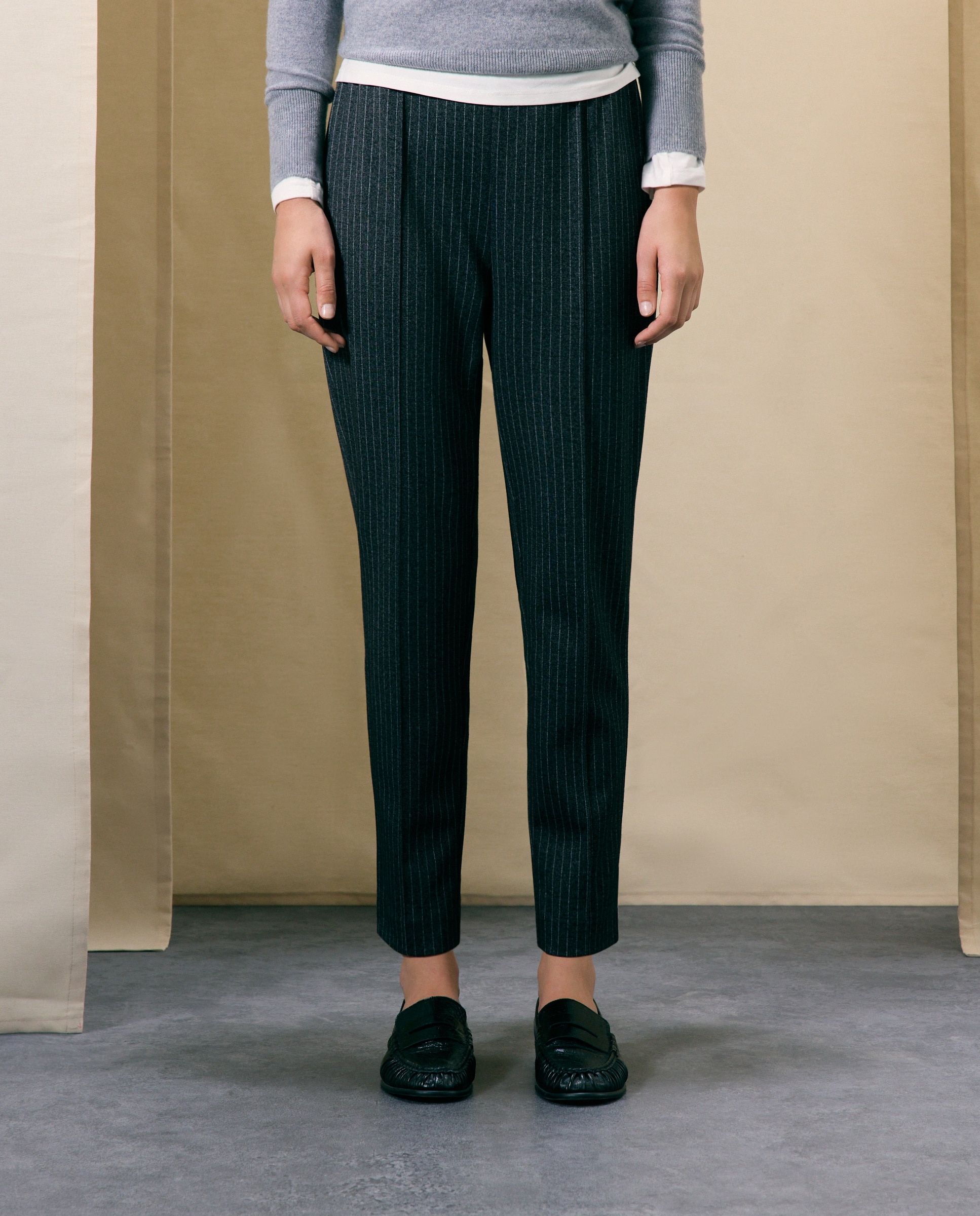 Pantalón de pitillo liso de mujer - Woman El Corte Inglés - 820 Gris medio 820 Gris medio-2