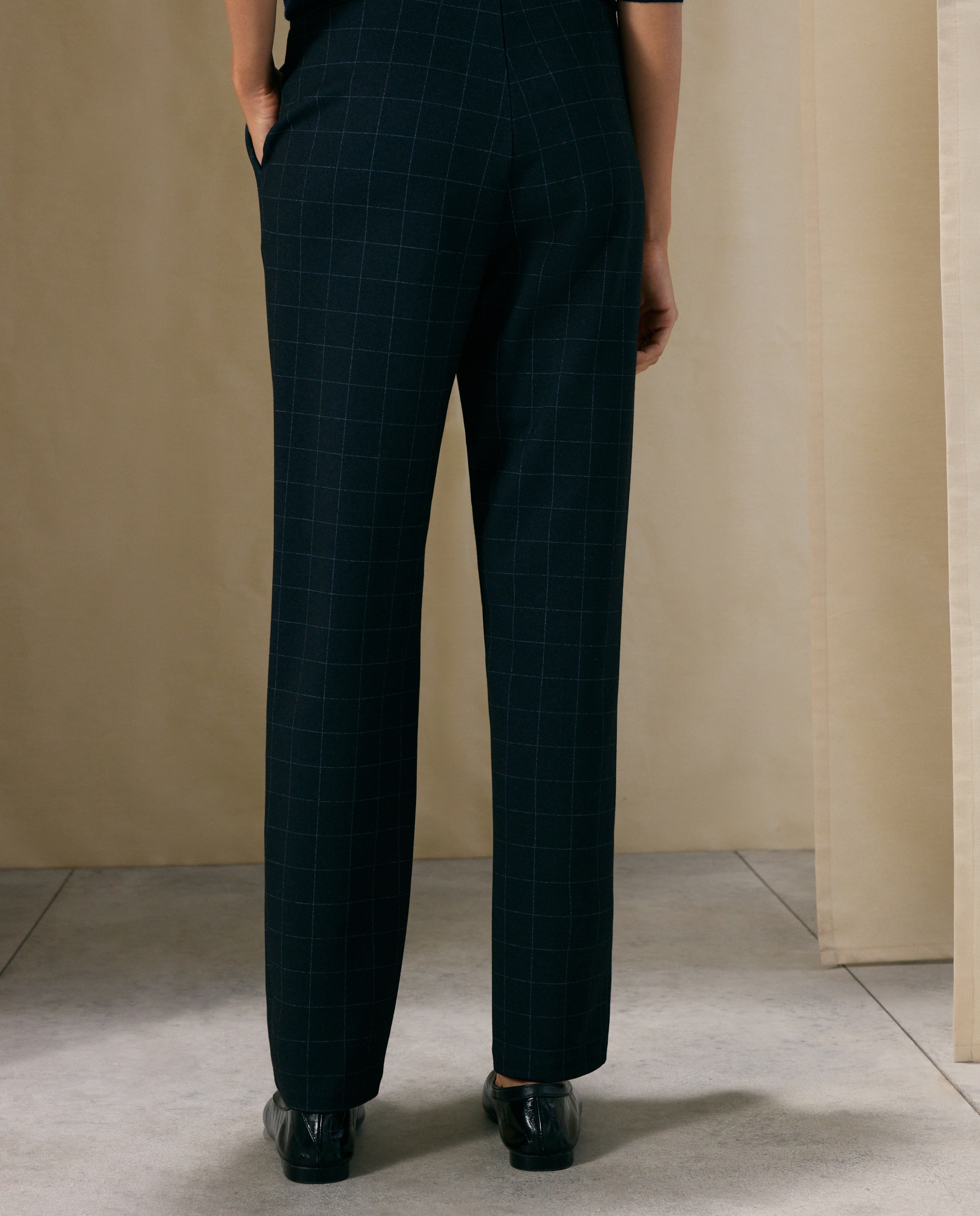 Pantalón semipitillo liso de mujer - Woman El Corte Inglés - Azul marino Azul marino-3