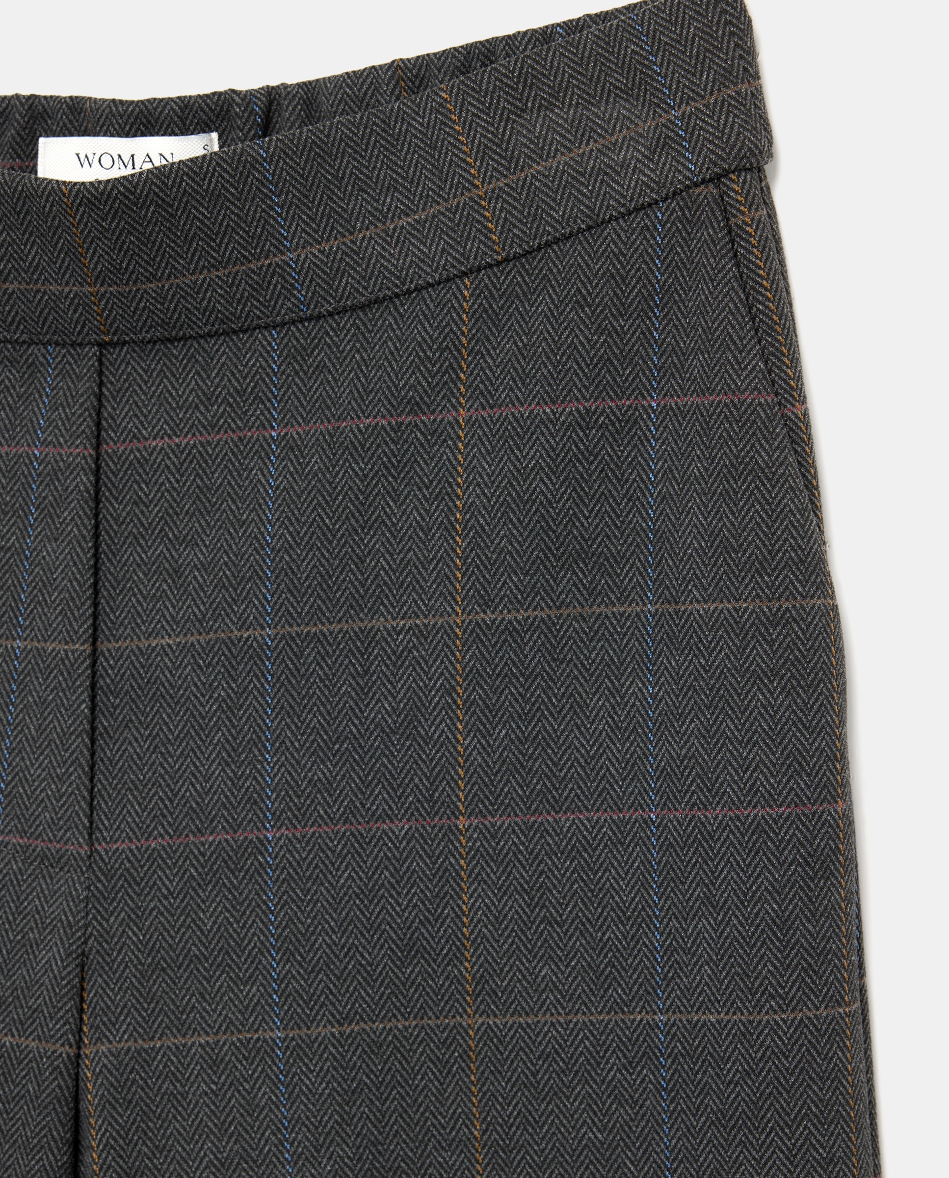 Pantalón de mujer de punto perchado y print de espiga - Woman El Corte Inglés - 820 Gris medio 820 Gris medio-5