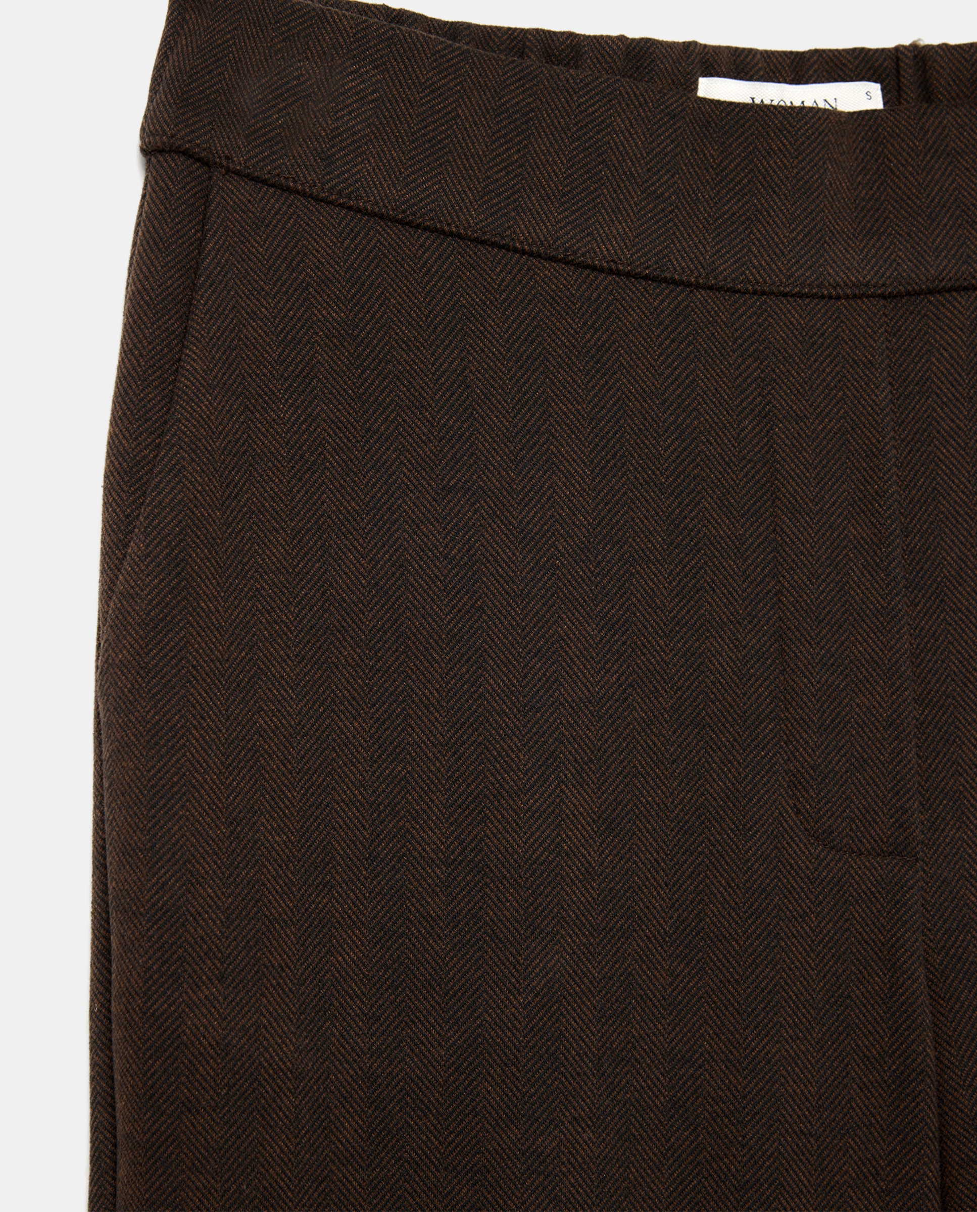 Pantalón de mujer de punto perchado y print de espiga - Woman El Corte Inglés - Tostado Tostado-5