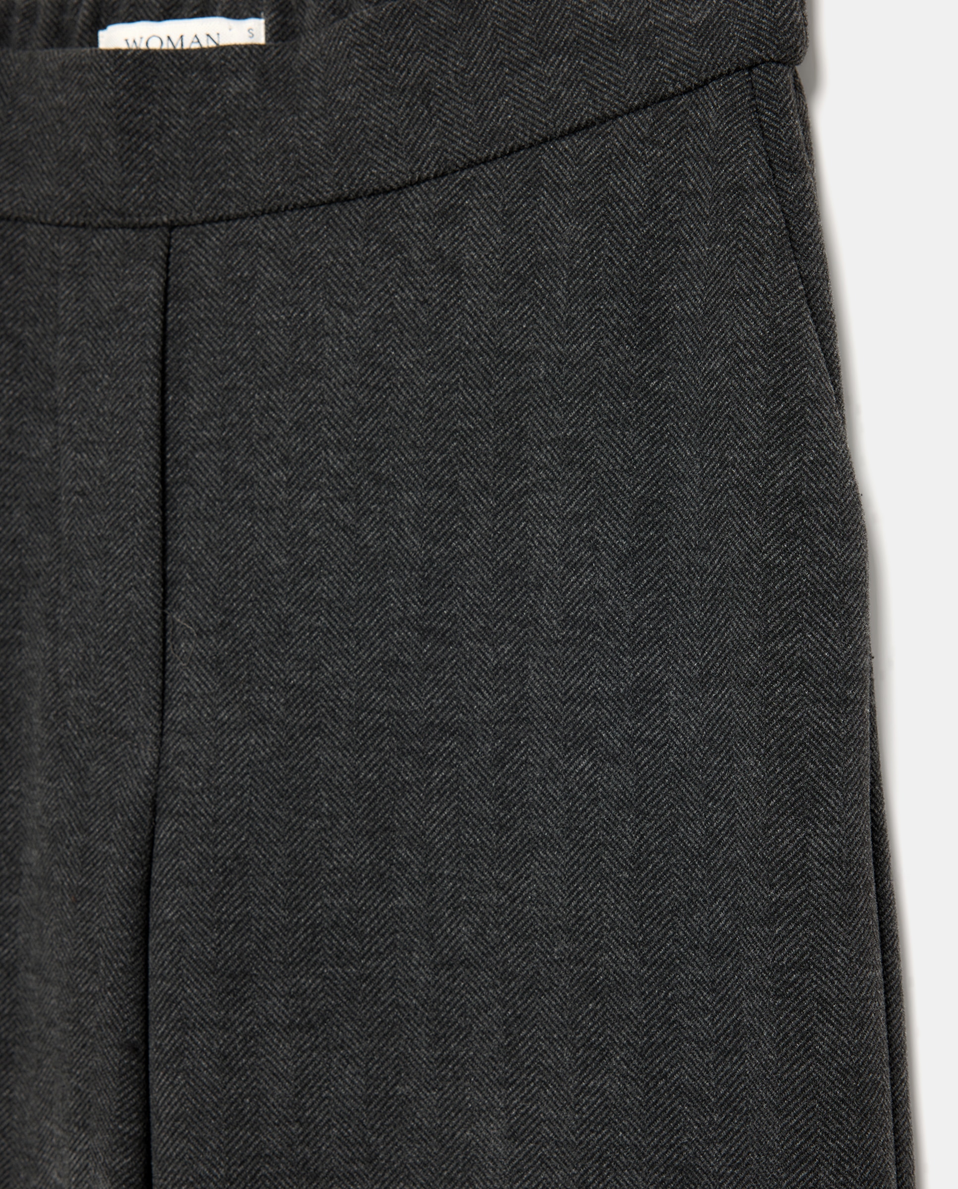 Pantalón de mujer de punto perchado y print de espiga - Woman El Corte Inglés - Gris Gris-5